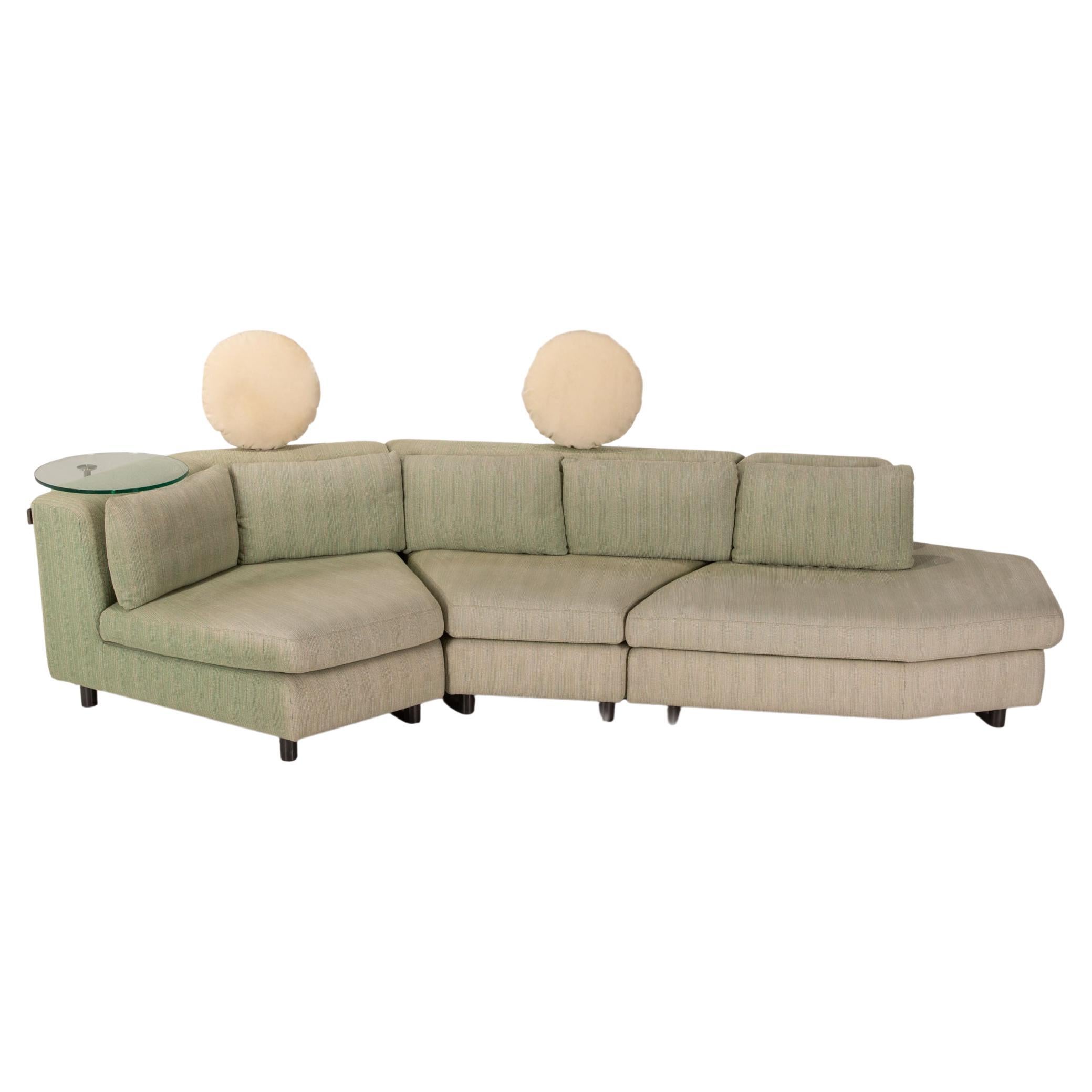 Rolf Benz Loft Fabric Sofa Mint Four-Seater Couch Function For Sale