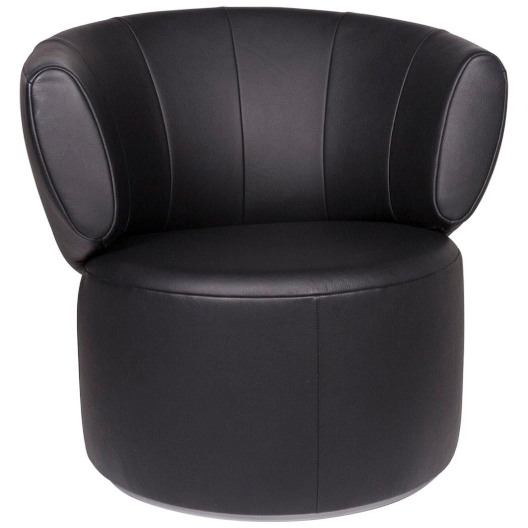 Rolf Benz Loop 684 Leather Armchair Black