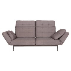 Rolf Benz Mera Fabric Sofa Two-Seater Sofa Fabric Gray Function