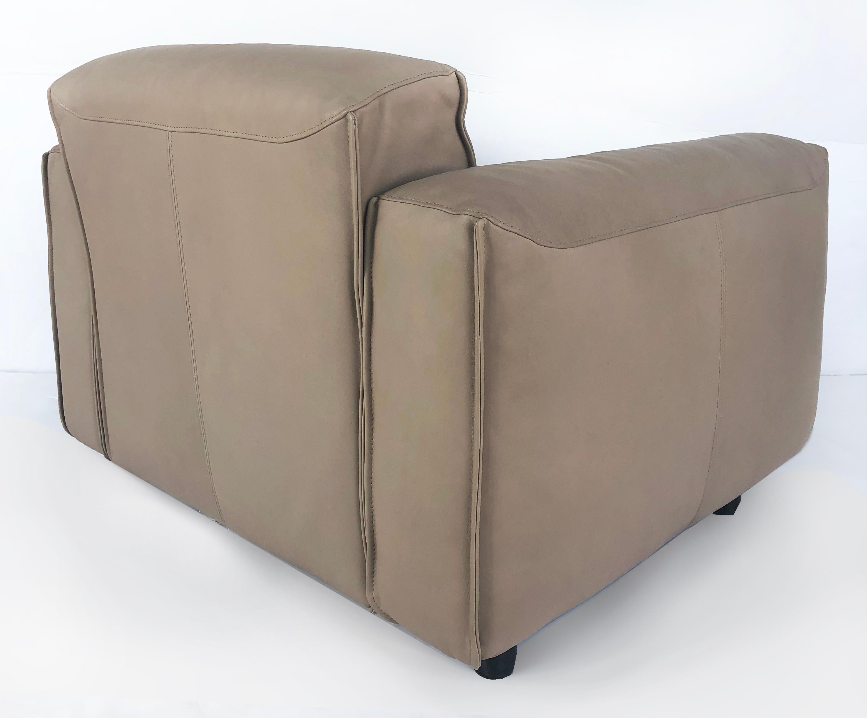 Modern Rolf Benz Mio Collection Leather Club Chairs, Showroom Samples