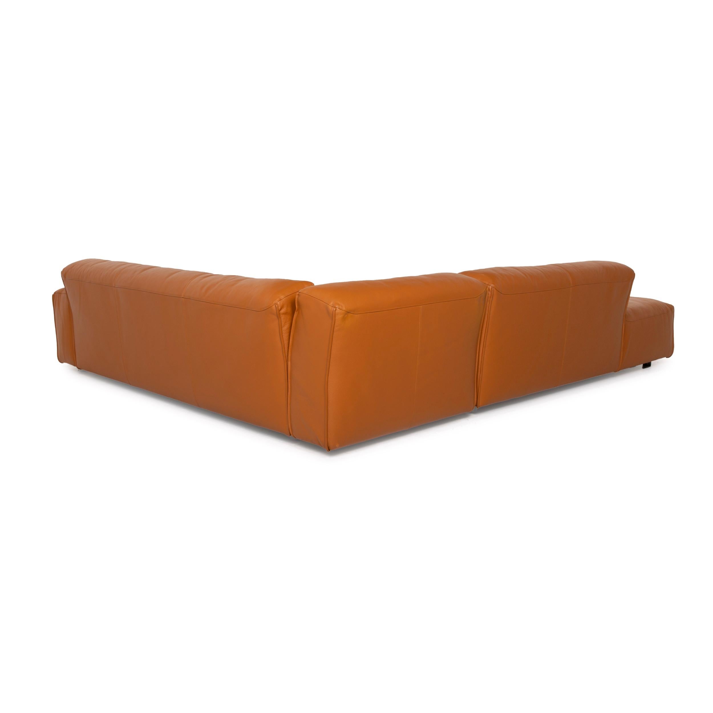 Rolf Benz Mio leather sofa cognac corner sofa For Sale 3