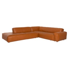 Rolf Benz Mio leather sofa cognac corner sofa