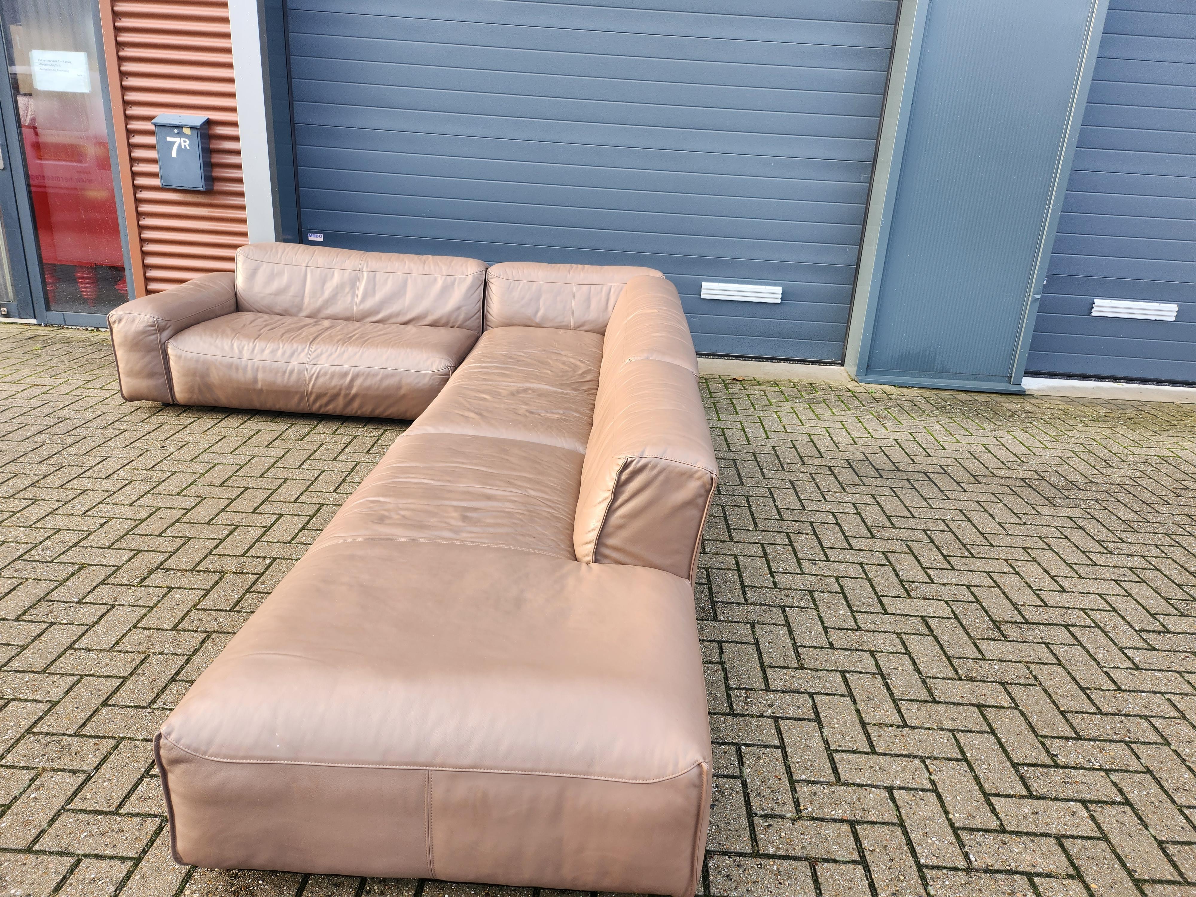 Rolf benz Mio sofa - lounge sofa in leather In Good Condition For Sale In NIJMEGEN, NL
