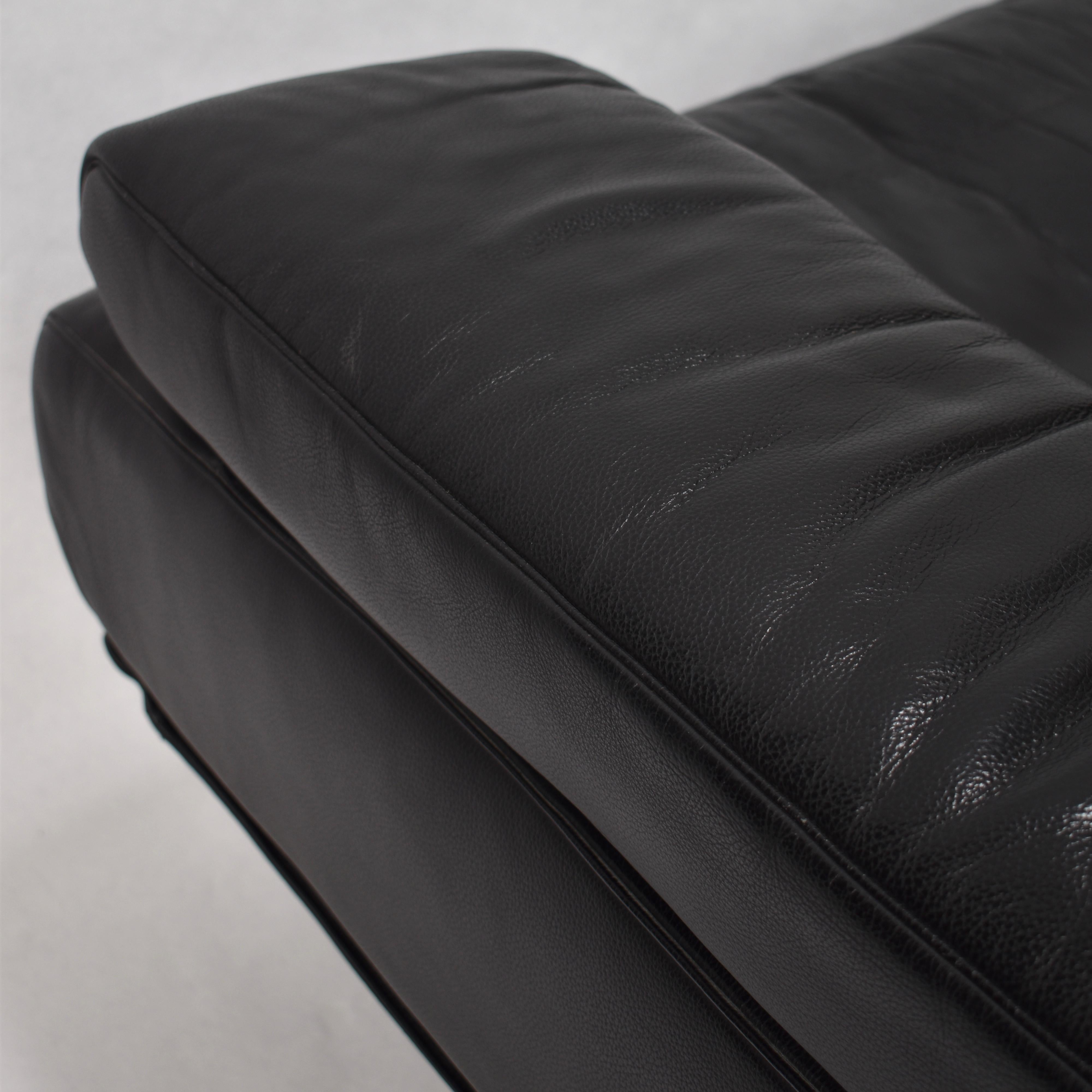 Rolf Benz Model 6500 Sofa in Black Leather by Mathias Hoffmann 10