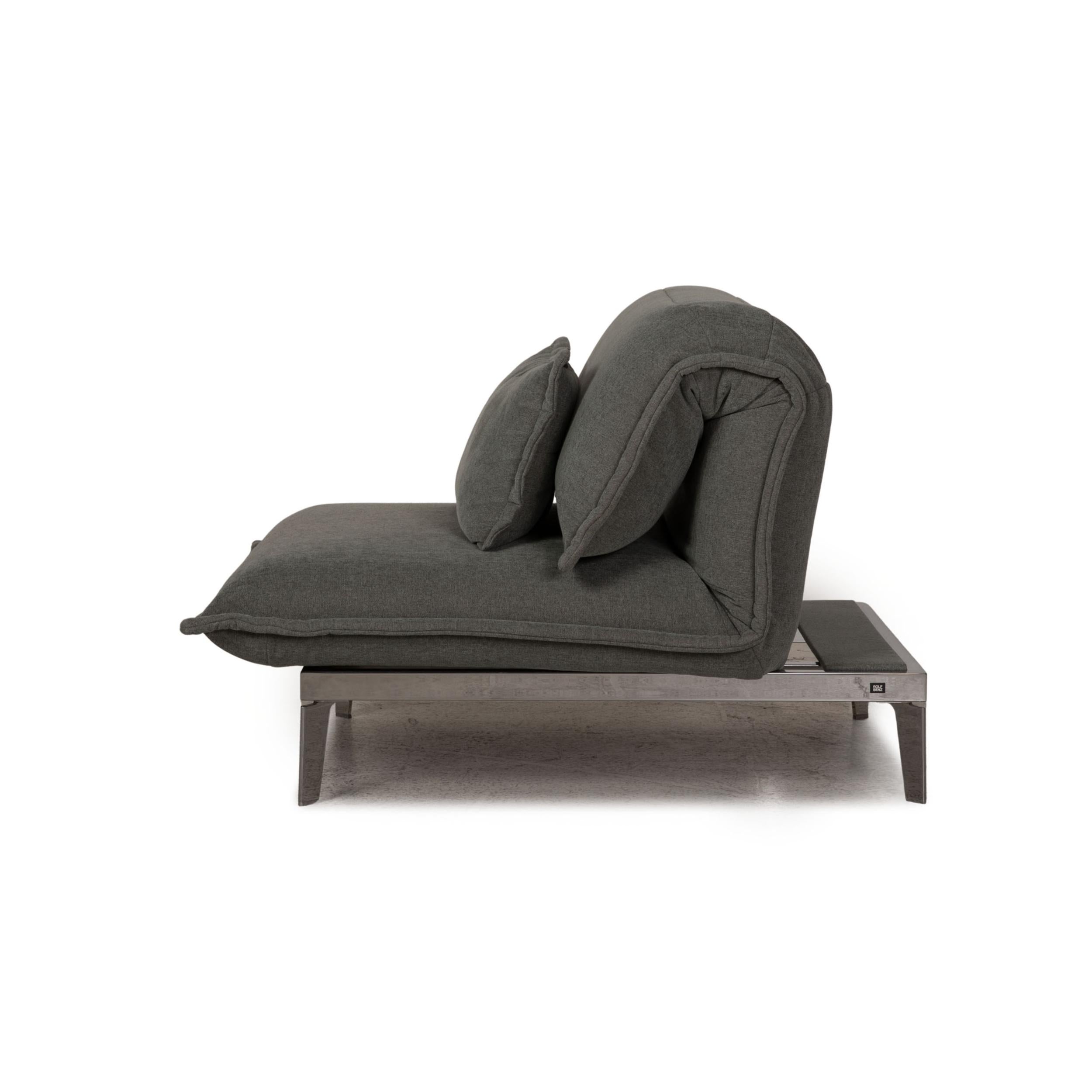 Rolf Benz Nova 340 Fabric Armchair Gray Function Relax Function For Sale 1