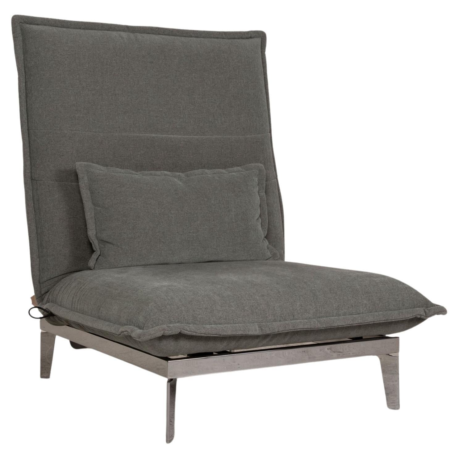 Rolf Benz Nova 340 Fabric Armchair Gray Function Relax Function For Sale