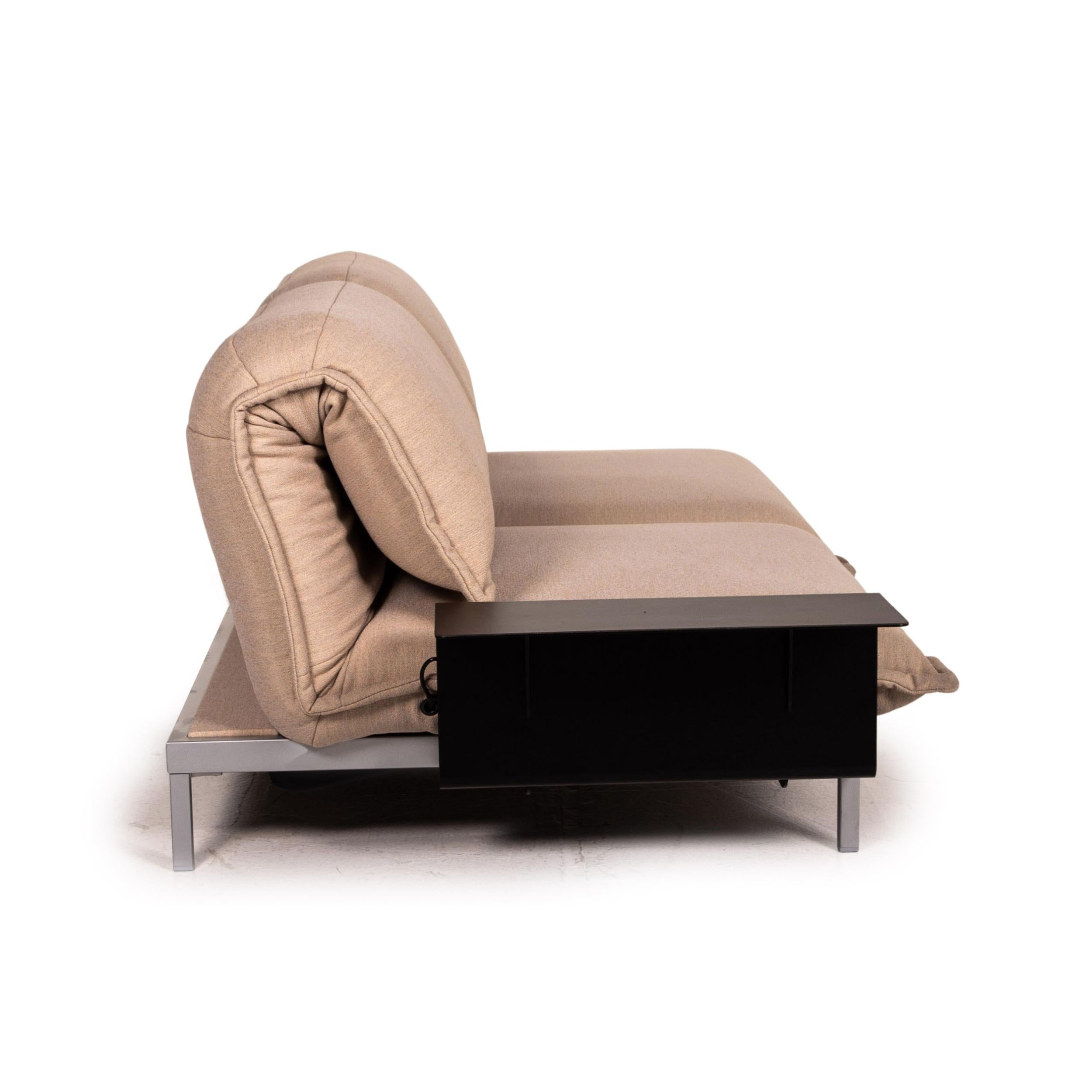 Rolf Benz Nova Fabric Sofa Beige Sleeping Function Relaxation Function Sofa Bed 1