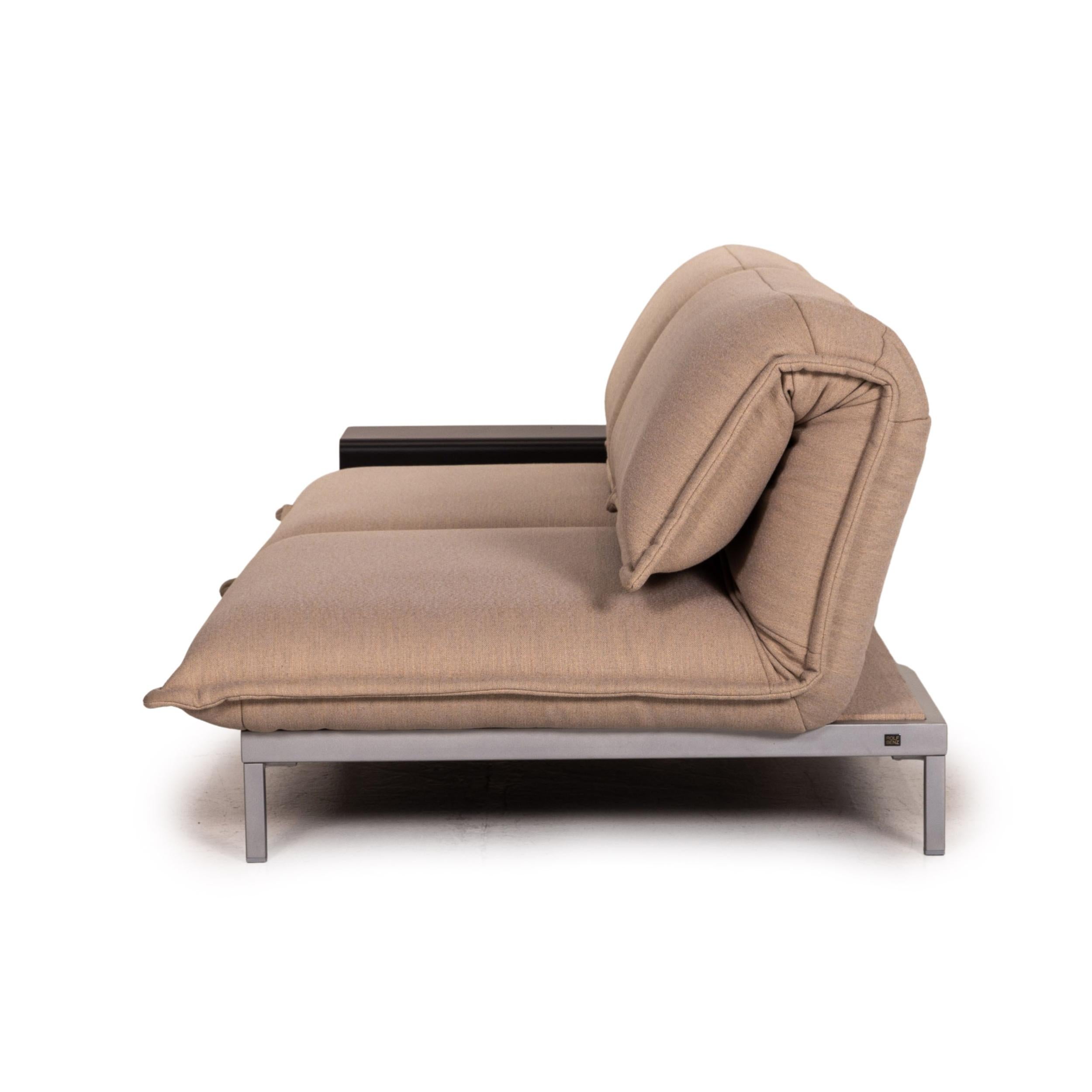 Rolf Benz Nova Fabric Sofa Beige Sleeping Function Relaxation Function Sofa Bed 3