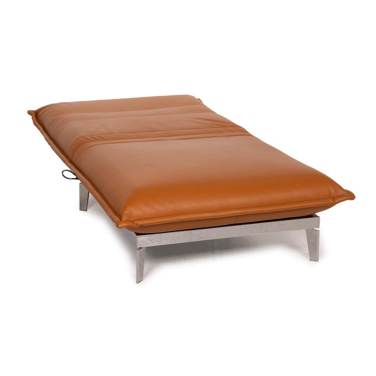 Rolf Benz Nova LC 340 Longchair Leather Armchair Cognac Sleeping