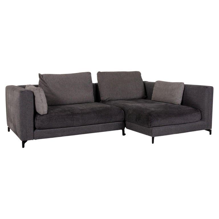 Rolf Benz Nuvola Fabric Sofa Gray Corner Sofa Couch For Sale at 1stDibs | rolf  benz nuvola sale