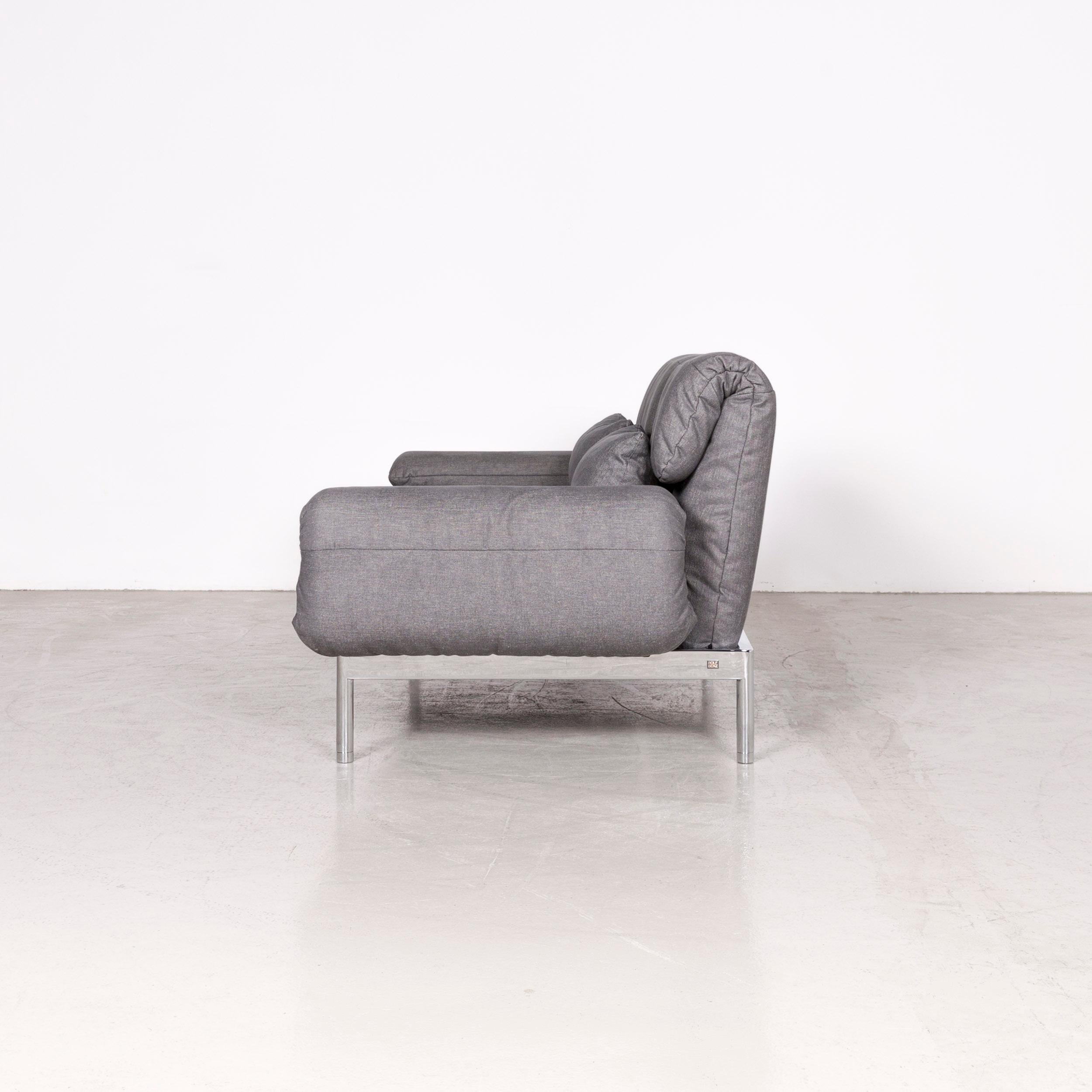 Rolf Benz Plura Designer Sofa Fabric Grey Relax Function Couch Modern For Sale 7