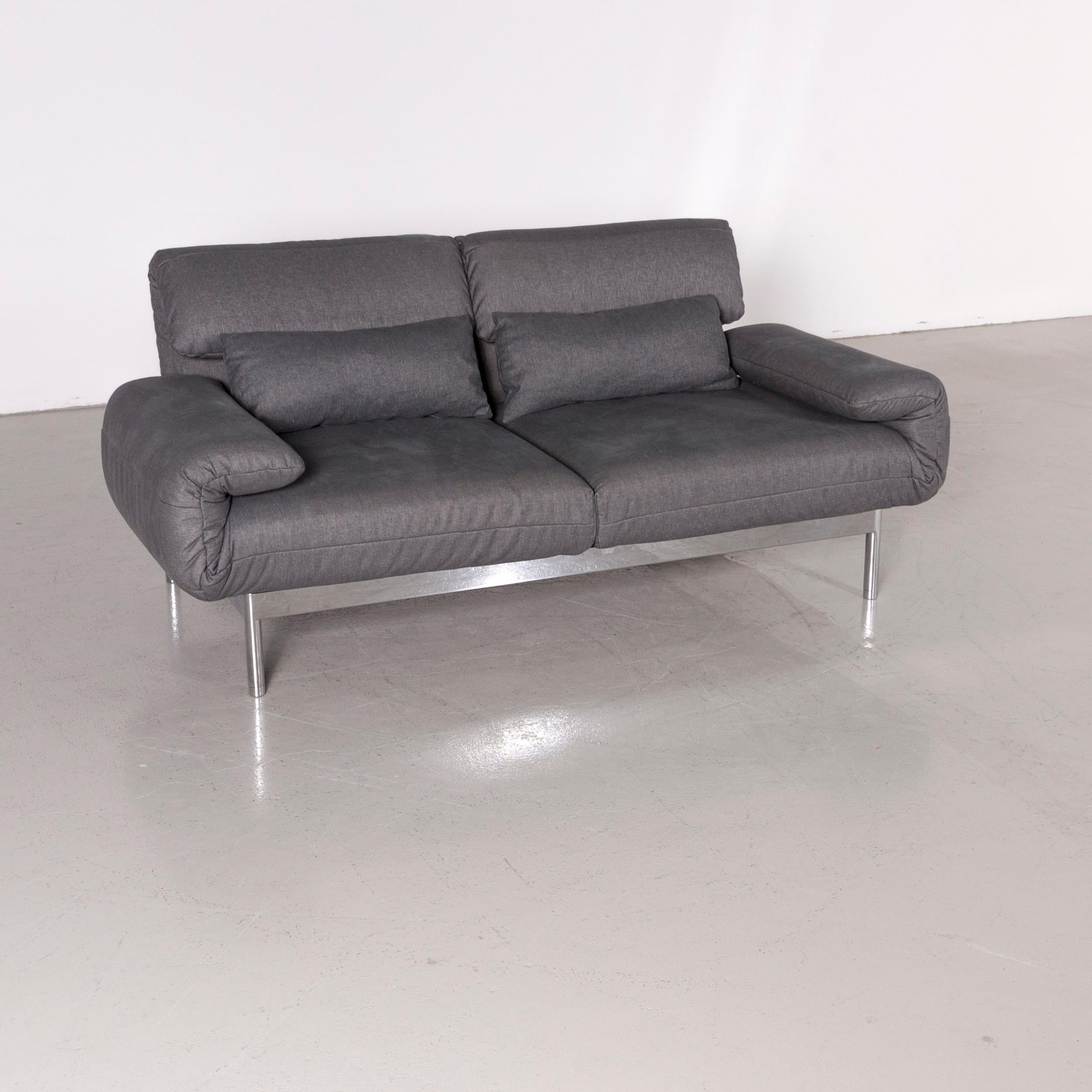 We bring to you a Rolf Benz Plura designer sofa fabric grey relax function couch modern.