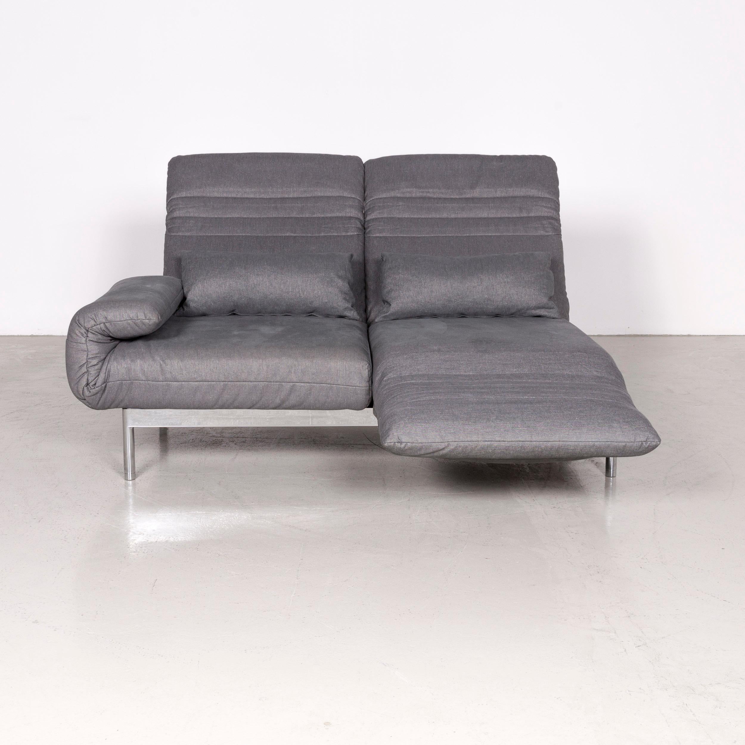 Rolf Benz Plura Designer Sofa Fabric Grey Relax Function Couch Modern In Good Condition For Sale In Cologne, DE