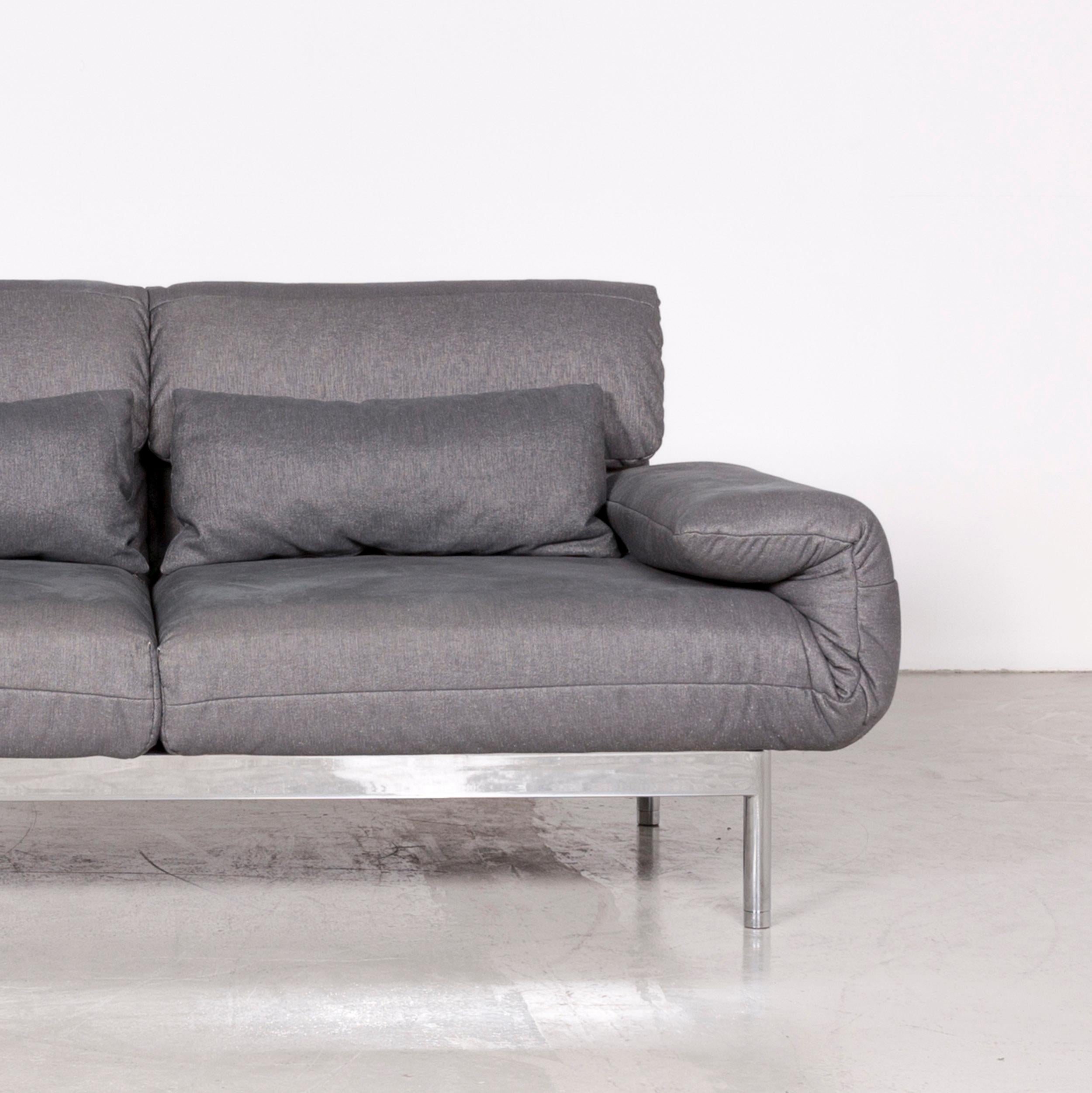 Rolf Benz Plura Designer Sofa Fabric Grey Relax Function Couch Modern For Sale 2