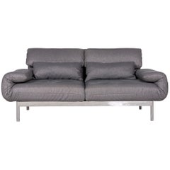 Rolf Benz Plura Designer Sofa Fabric Grey Relax Function Couch Modern