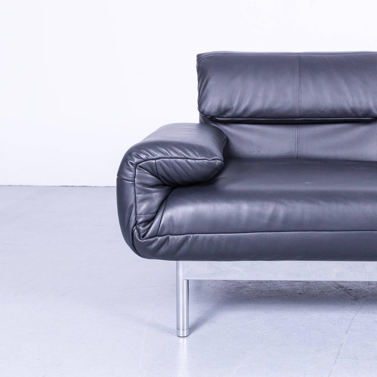 Rolf Benz Plura Designer Sofa Leather Black Relax Function ...