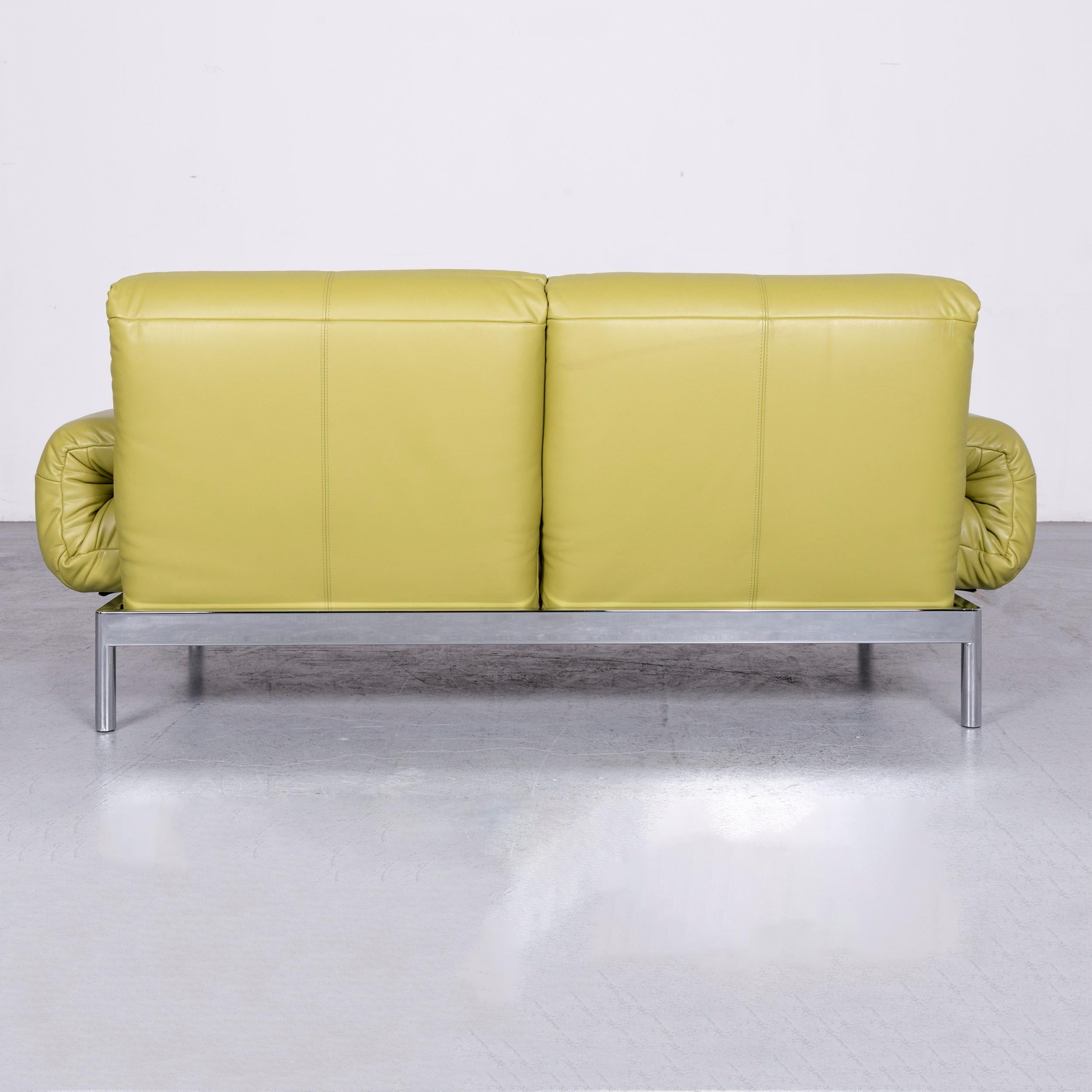 Rolf Benz Plura Designer Sofa Leather Green Relax Function Couch Modern 8