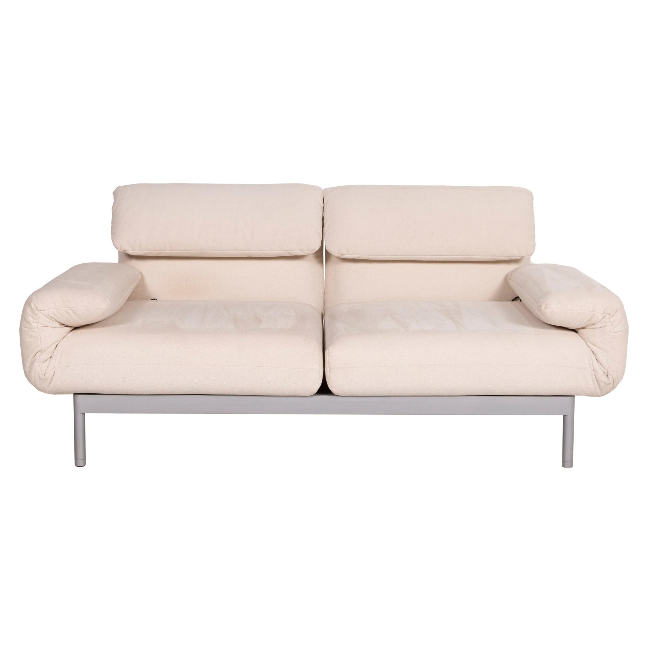 Rolf Benz Plura Fabric Sofa Beige Two-Seater Reclining Function at 1stDibs