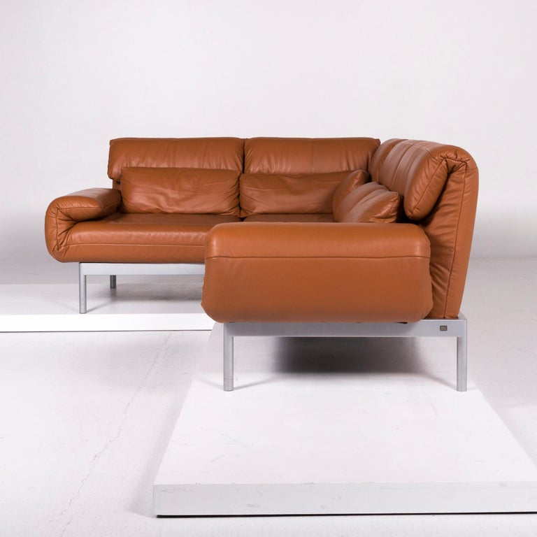Rolf Benz Plura Leather Sofa Brown Corner Sofa Incl Function