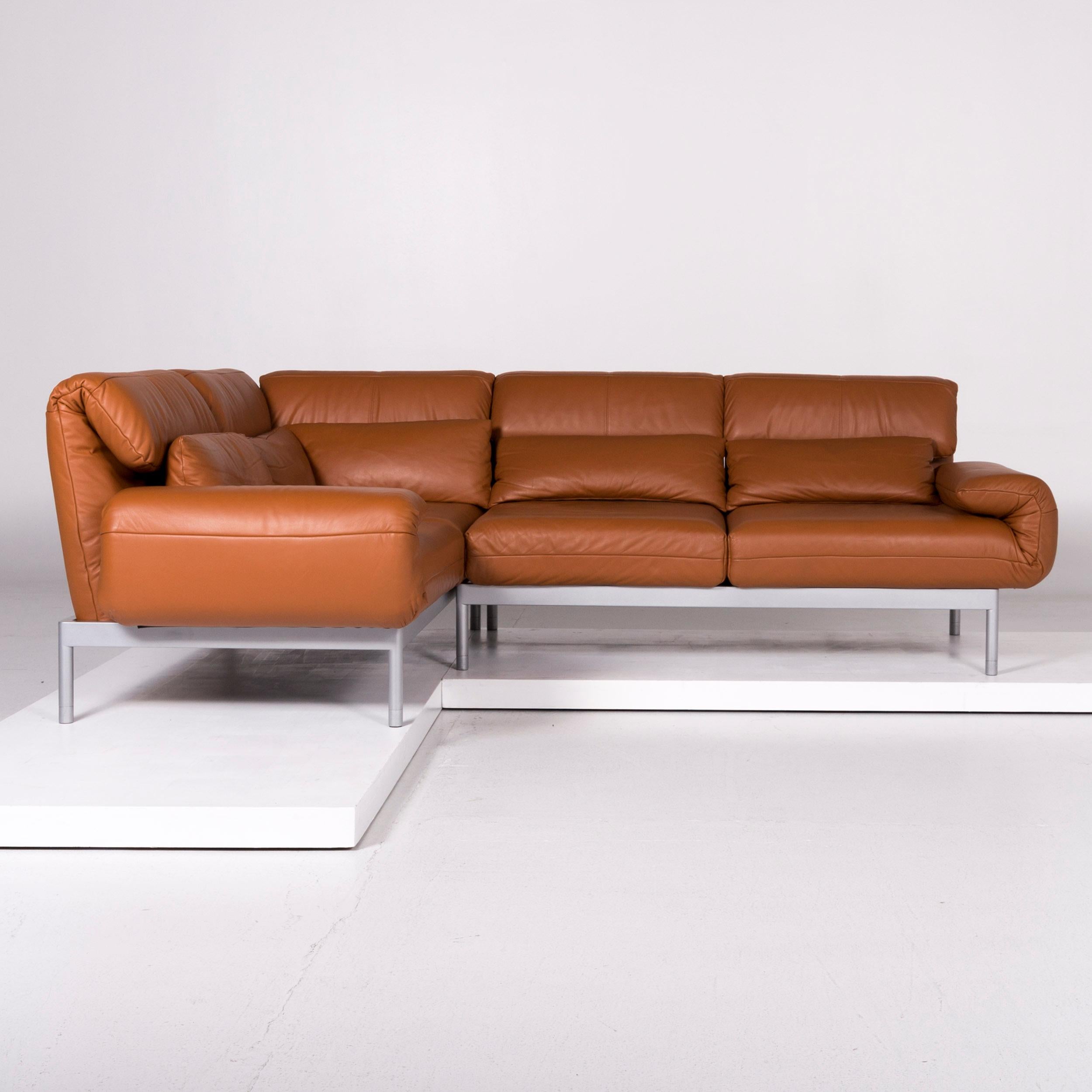 Rolf Benz Plura Leather Sofa Brown Corner Sofa Incl. Function 6