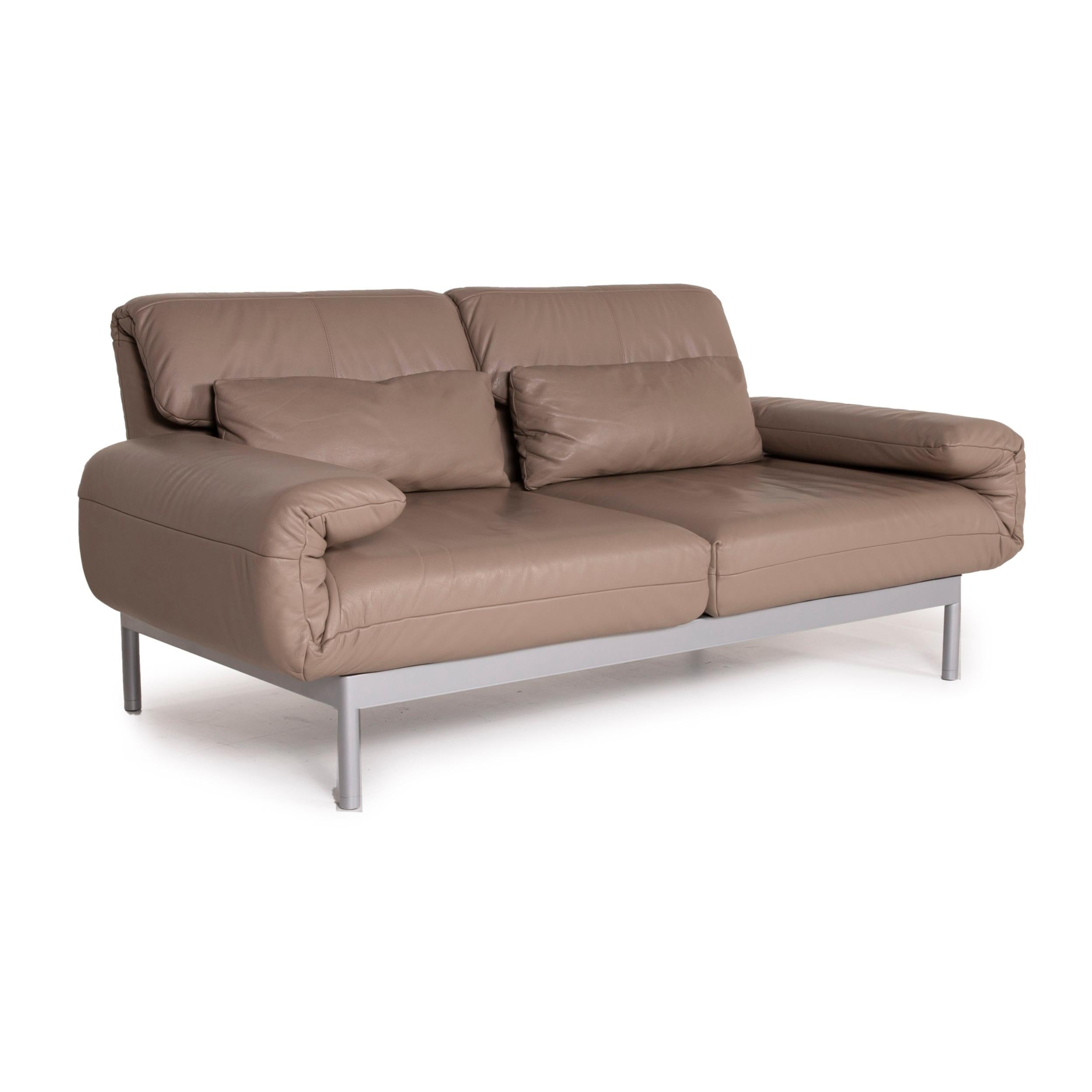 Rolf Benz Plura Leather Sofa Brown Two-Seater Function Reclining Function 1