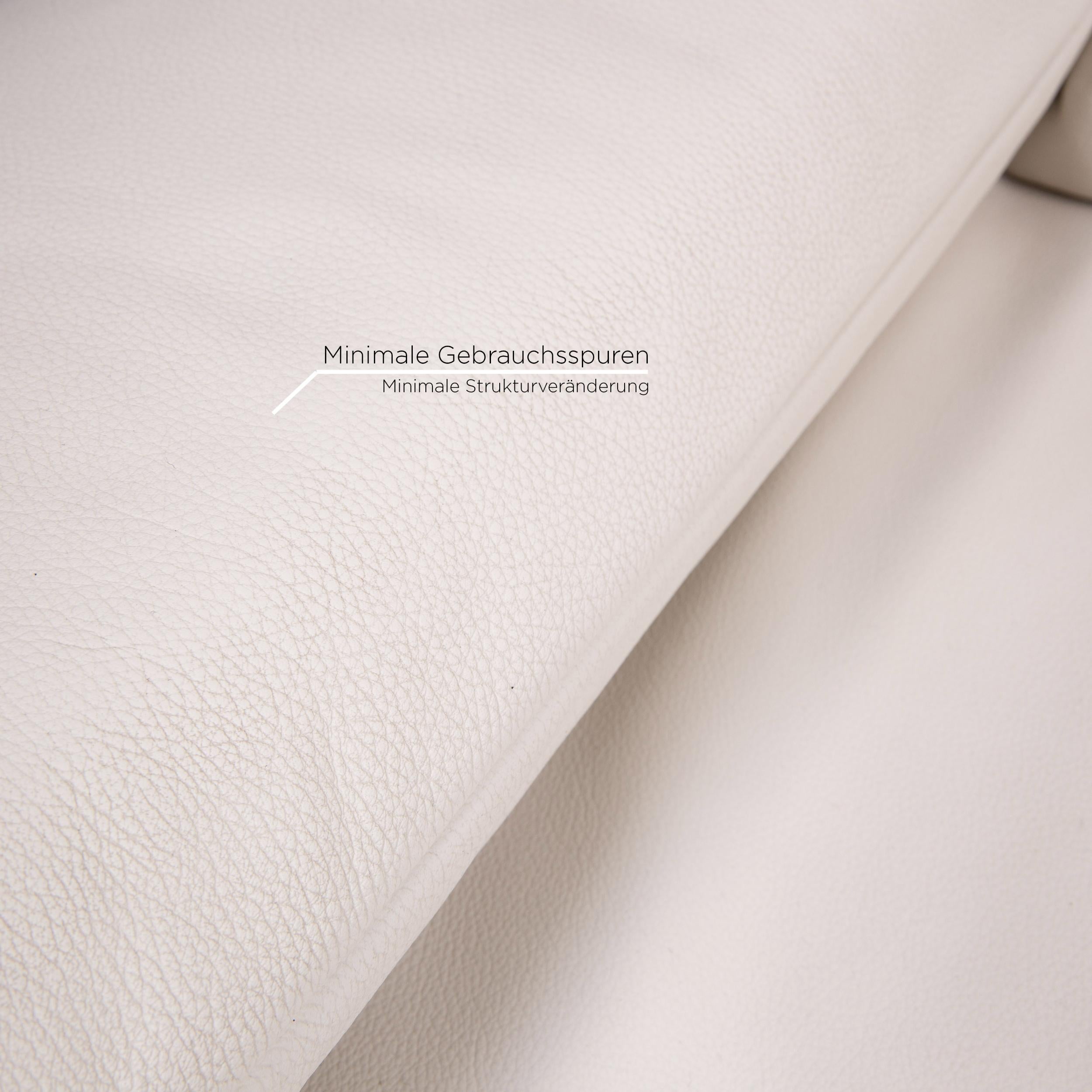 Rolf Benz Plura Leder Sofa Weiß Zweisitzer Funktion relax Function Couch (Deutsch)