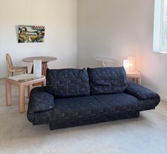 Rolf Benz Postmodern Plinth Base Sofa Couch (Germany) Charcoal Gray Late 1970s