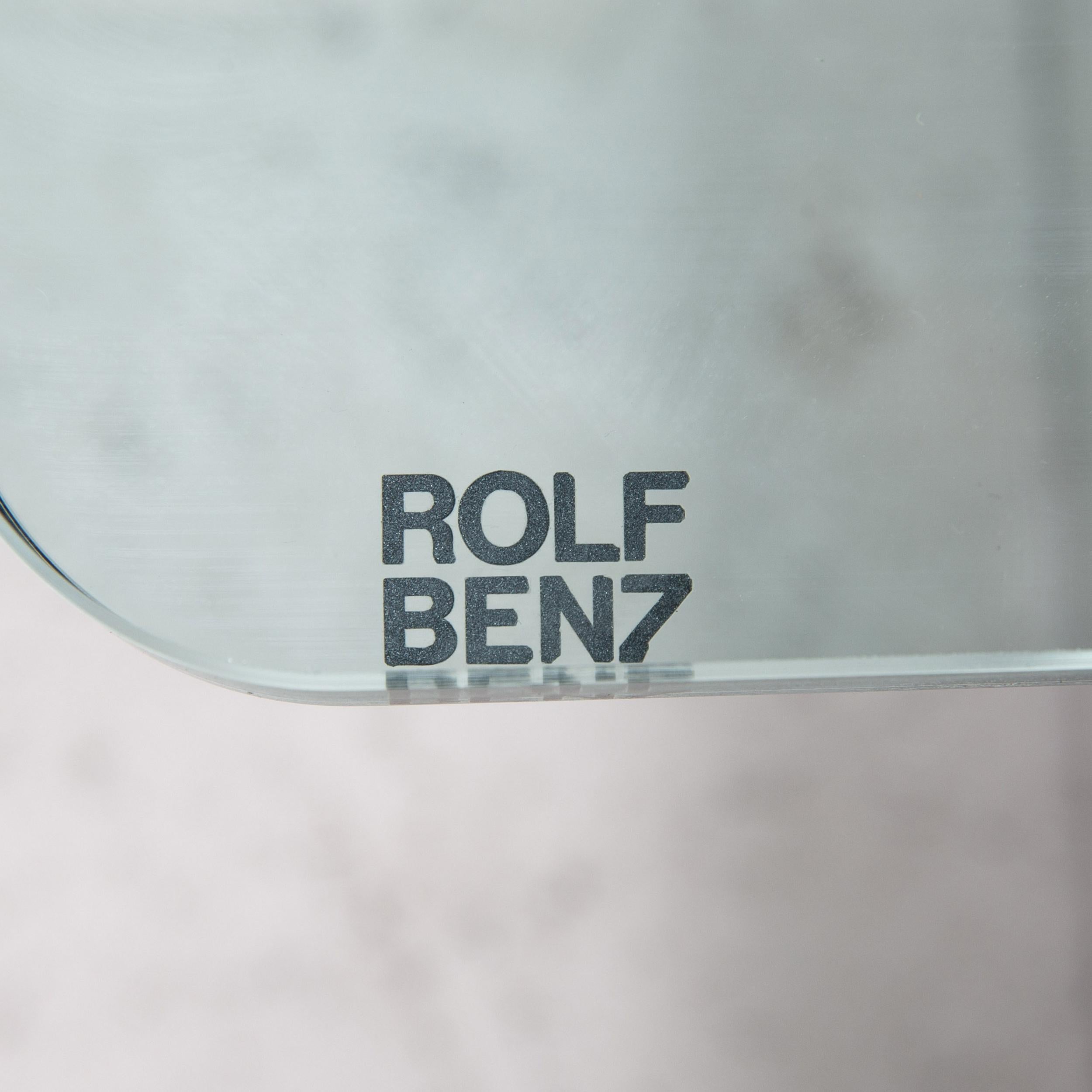 Modern Rolf Benz RB 1150 Glass Coffee Table Metal Table