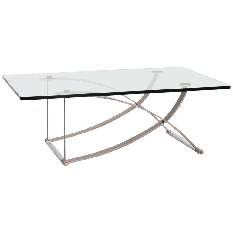 Rolf Benz RB 1150 Glass Coffee Table Metal Table at 1stDibs