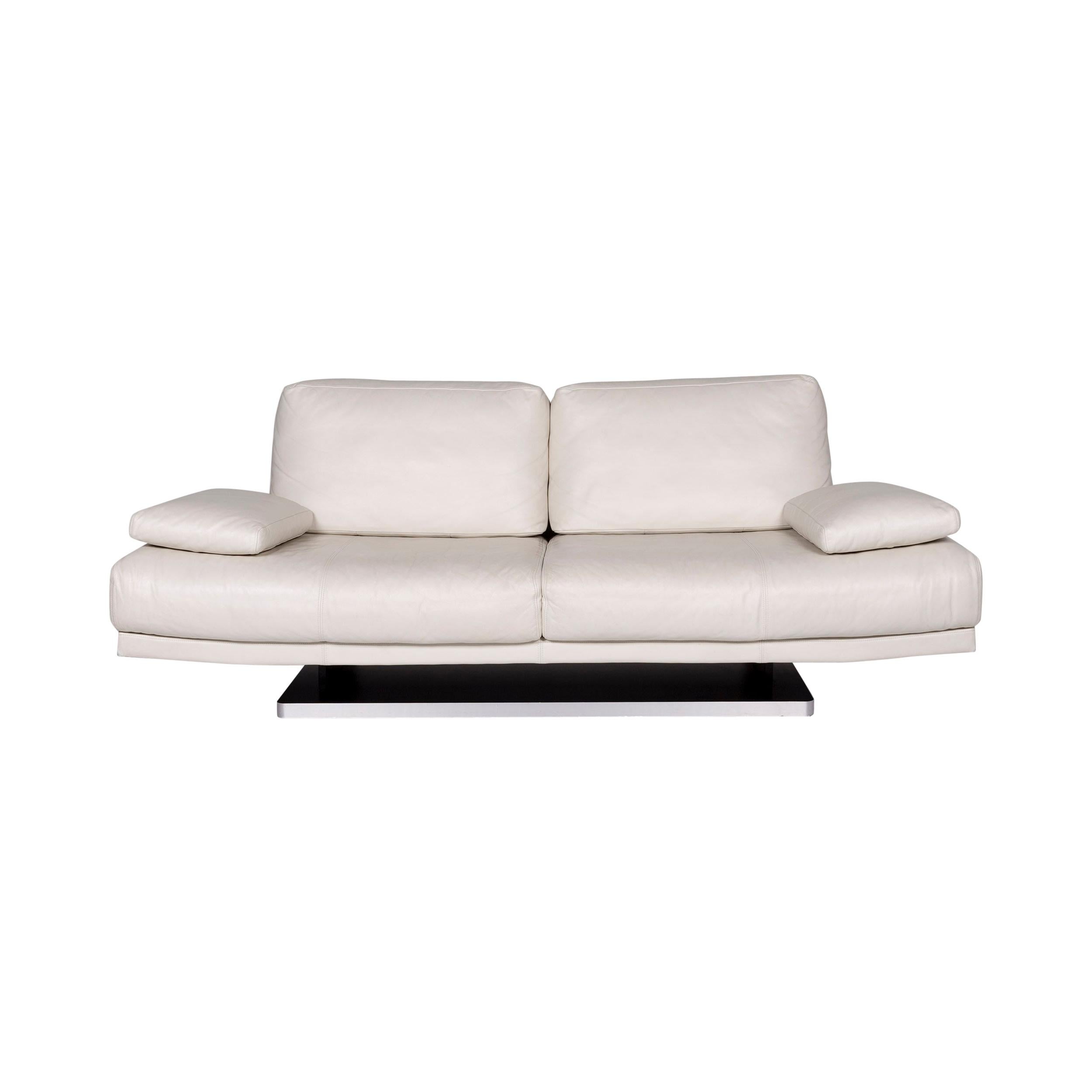 Rolf Benz Rolf Benz 345 Leather Sofa White Two-Seat Couch at 1stDibs