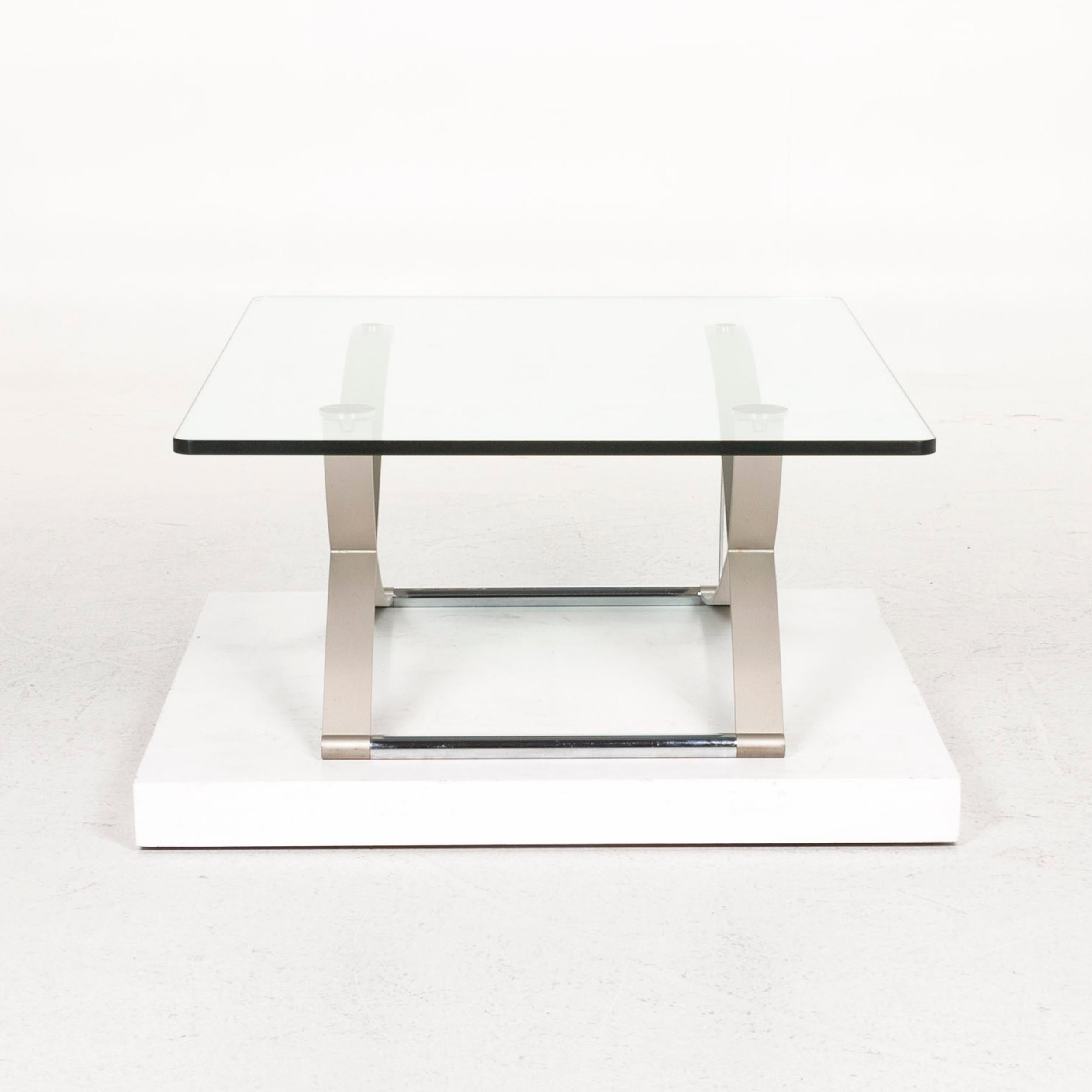 Rolf Benz Rolf Benz RB 1150 Glas Couchtisch Silber Tisch 5