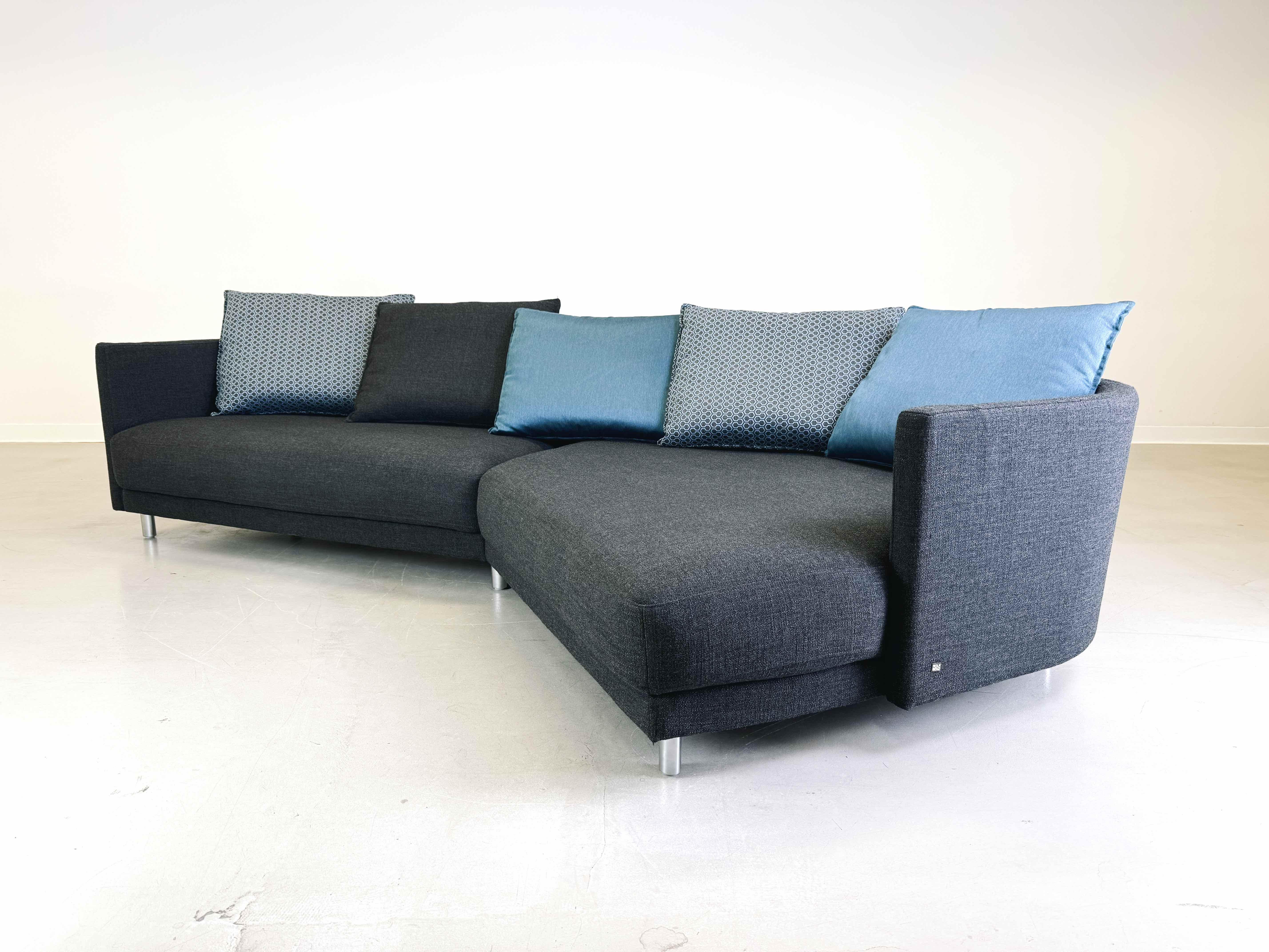 Sofa Couch Onda Fabric Corner Sofa/ Corner Couch Design Rolf Benz en vente 4