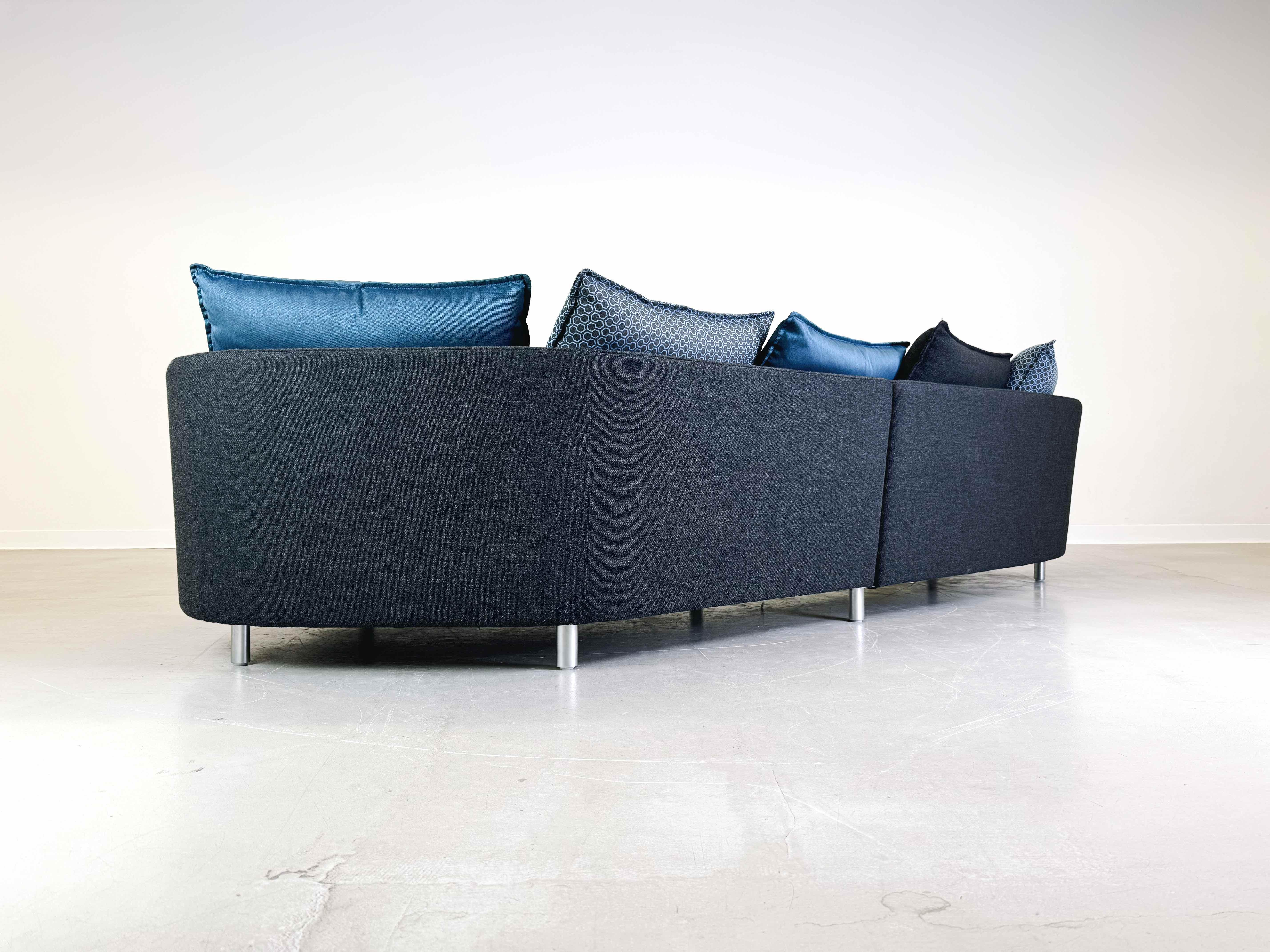 Sofa Couch Onda Fabric Corner Sofa/ Corner Couch Design Rolf Benz en vente 5