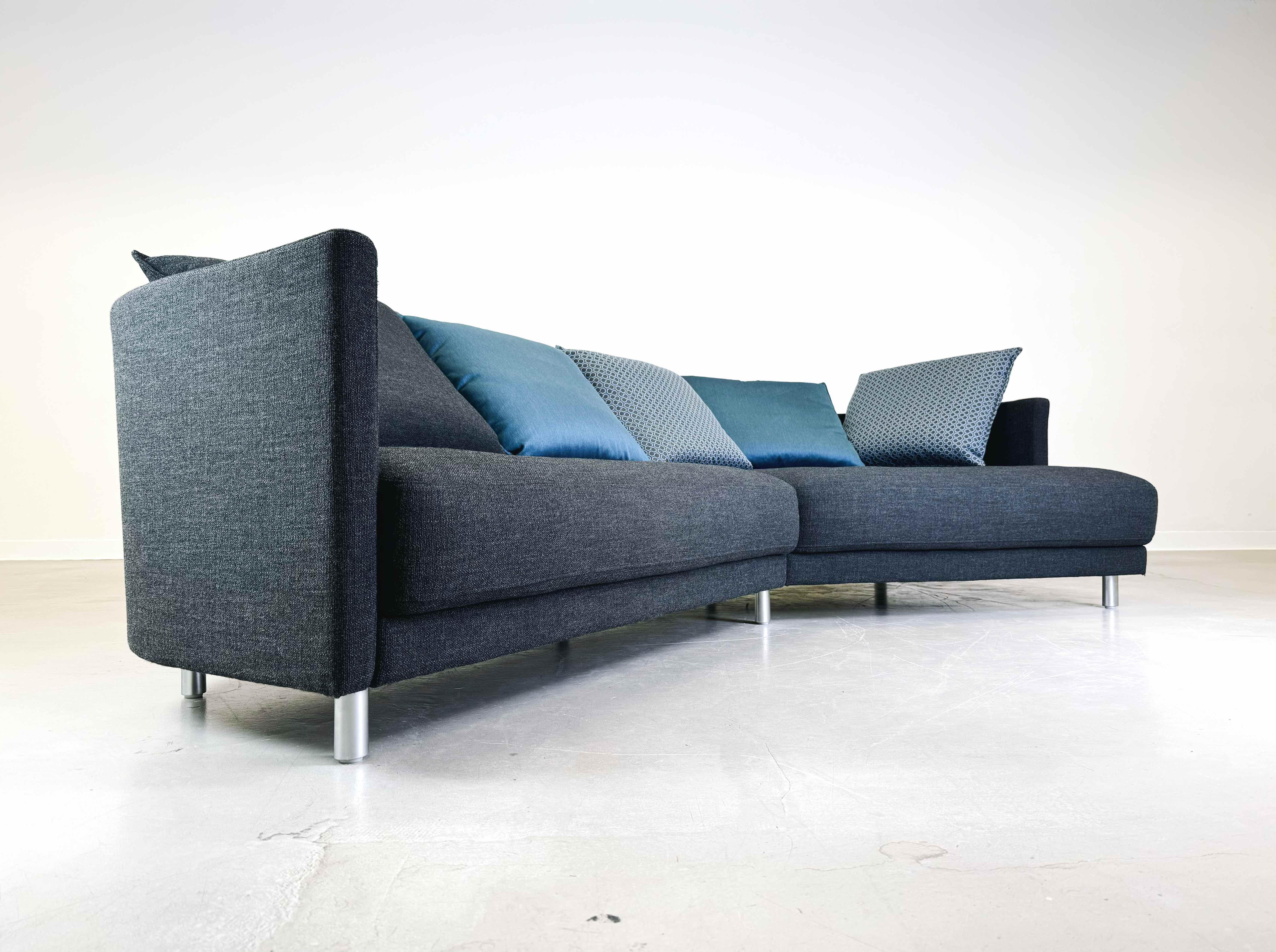 Allemand Sofa Couch Onda Fabric Corner Sofa/ Corner Couch Design Rolf Benz en vente