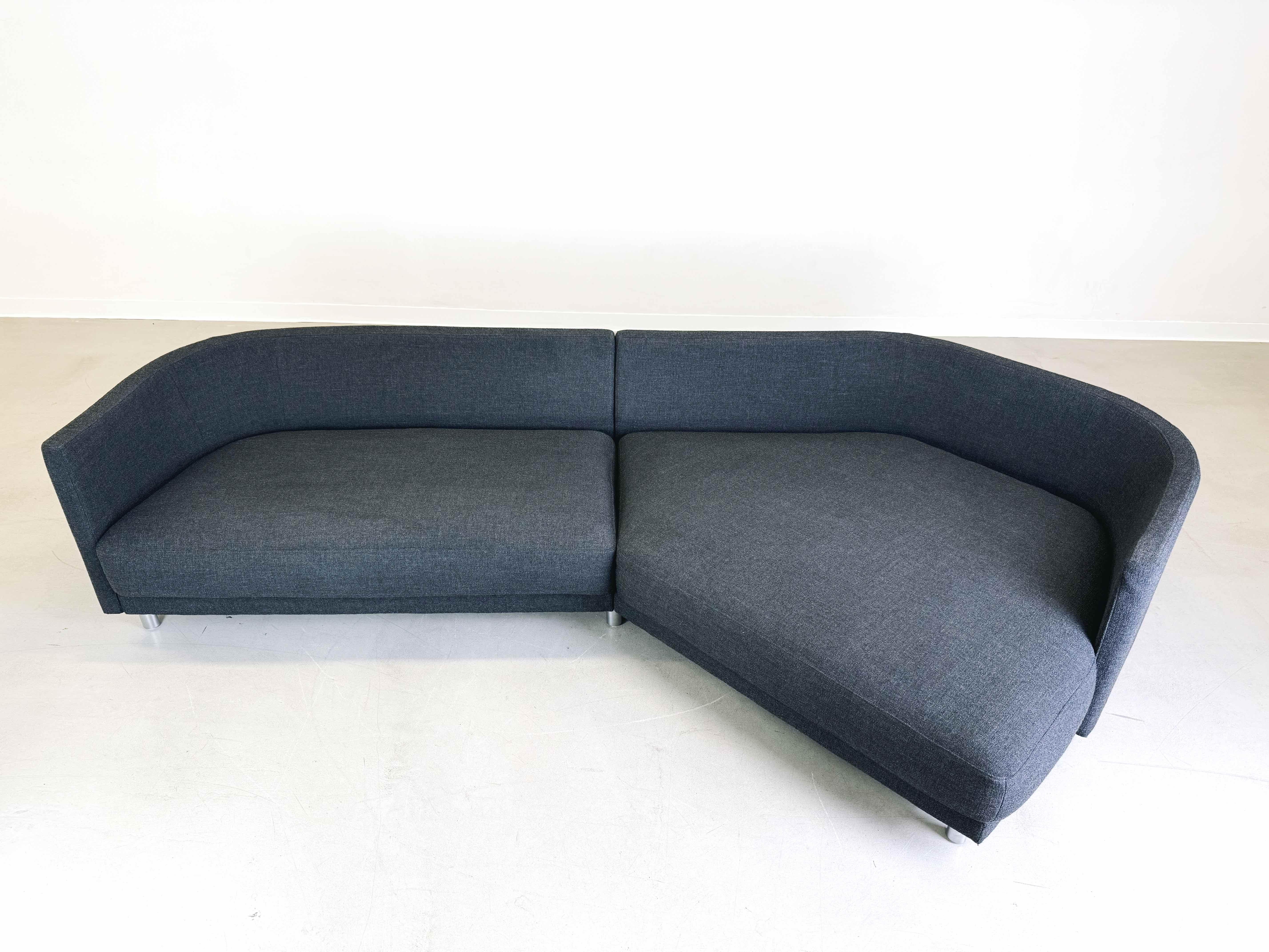 Sofa Couch Onda Fabric Corner Sofa/ Corner Couch Design Rolf Benz en vente 1