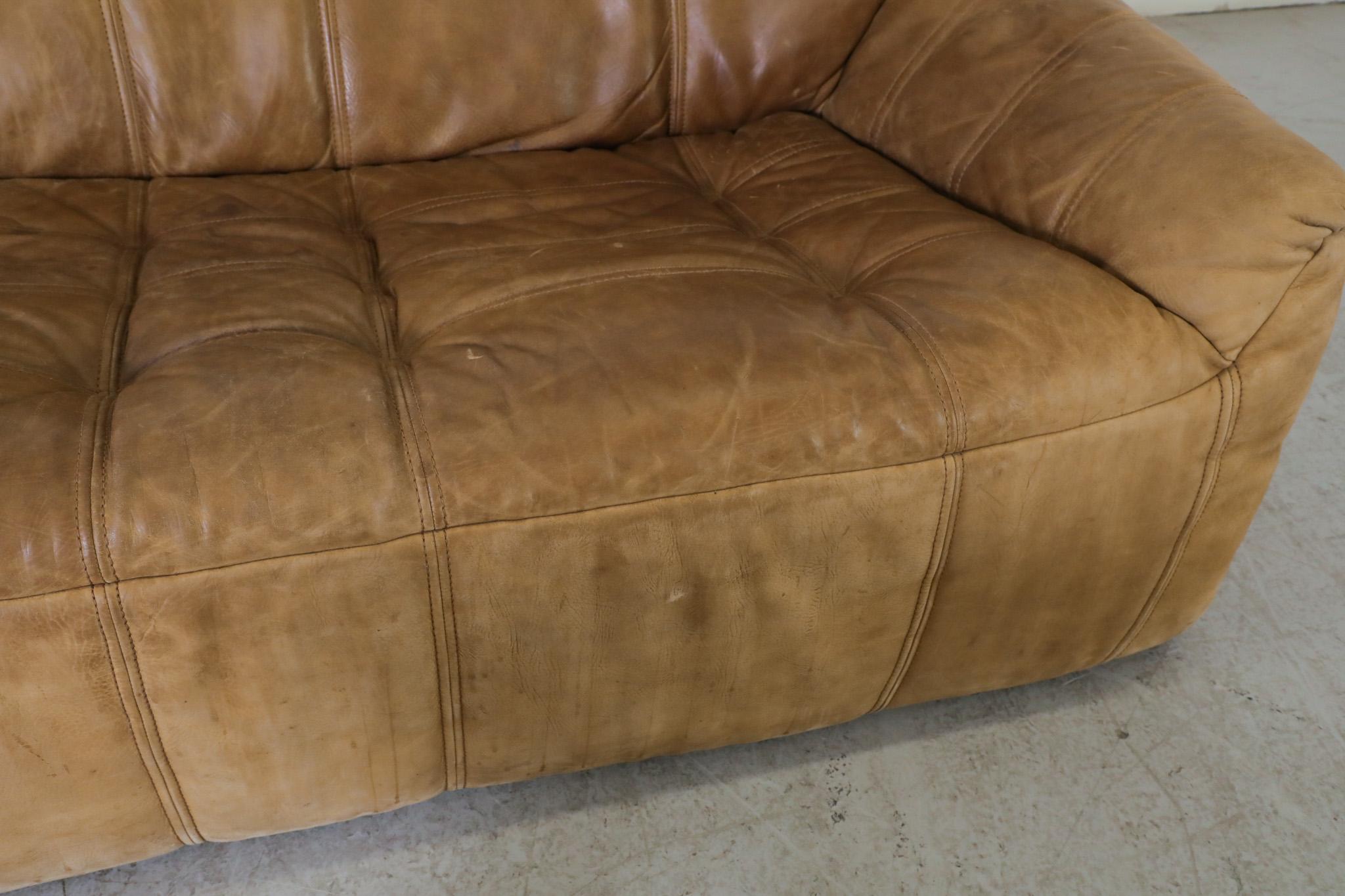 Rolf Benz Soft Form Buck Leather Loveseats, 1970s 9