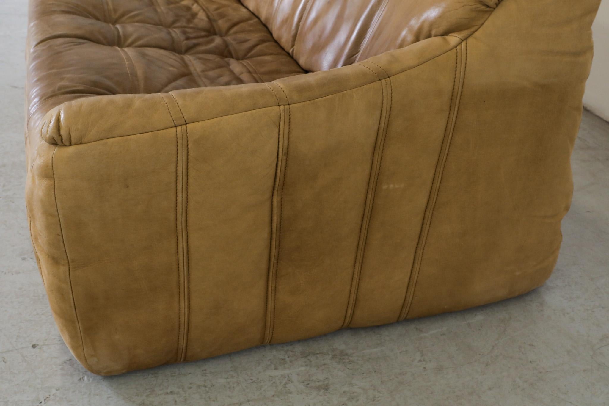 Rolf Benz Soft Form Buck Leather Loveseats, 1970s For Sale 13