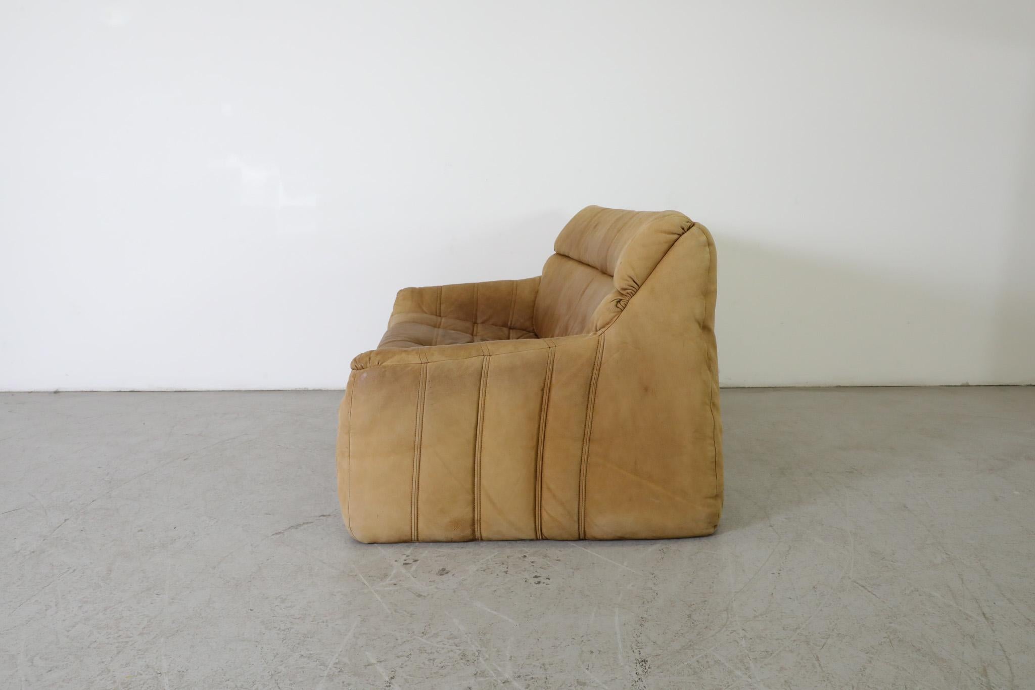 Late 20th Century Rolf Benz Soft Form Buck Leather Loveseats, 1970s