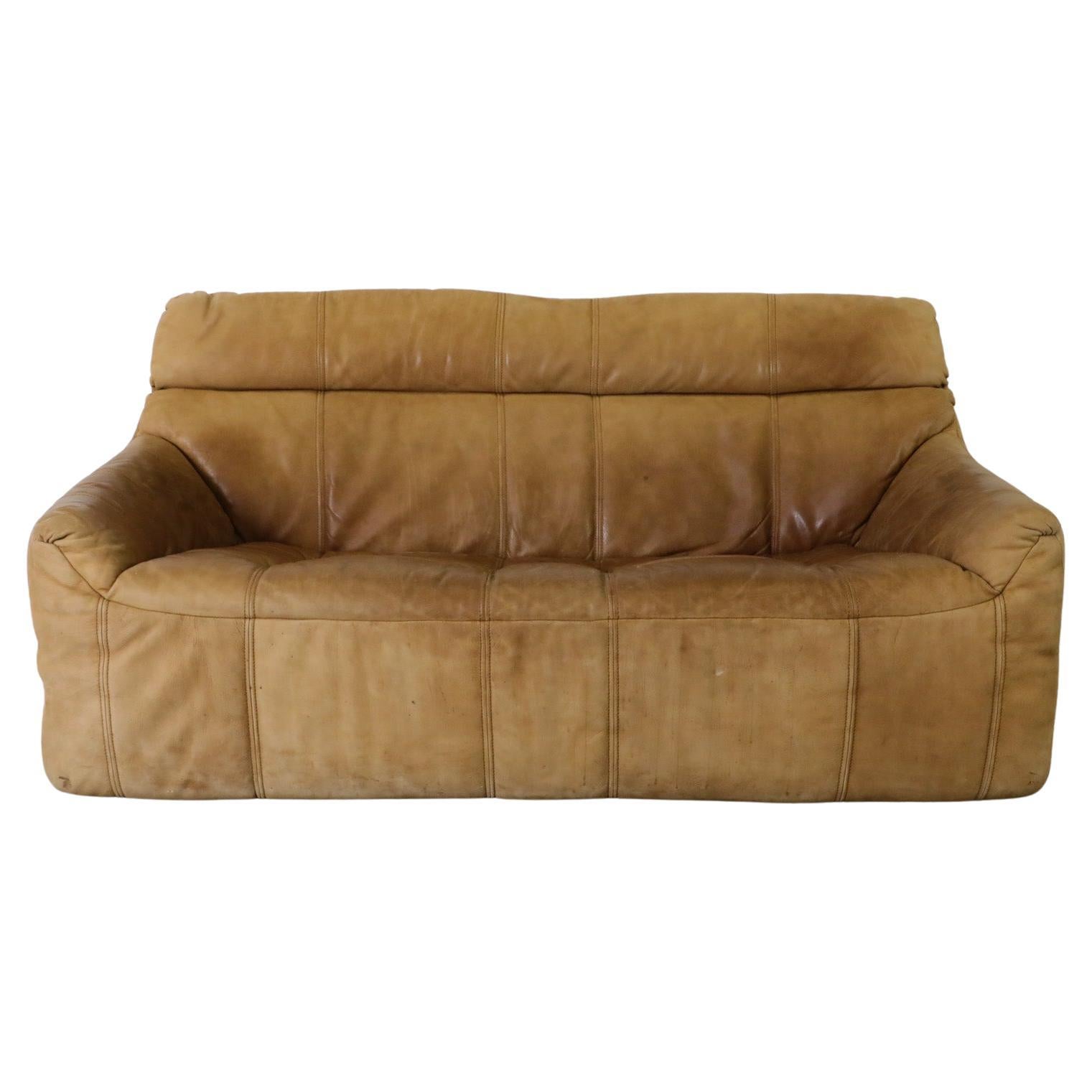 Rolf Benz Soft Form Buck Leather Loveseats, 1970s For Sale