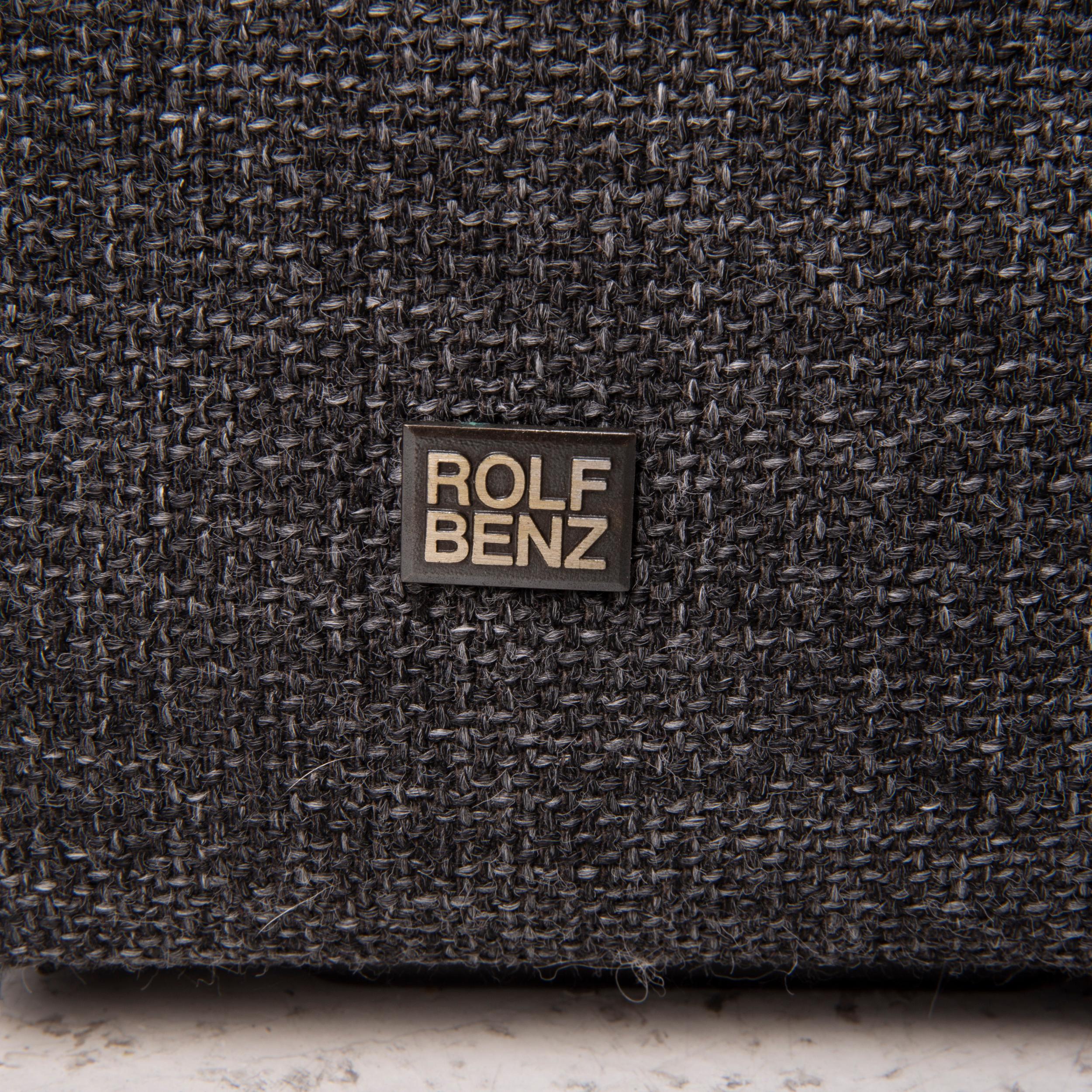 Rolf Benz Two-Seater Sofa Fabric Gray Anthracite In Good Condition For Sale In Cologne, DE