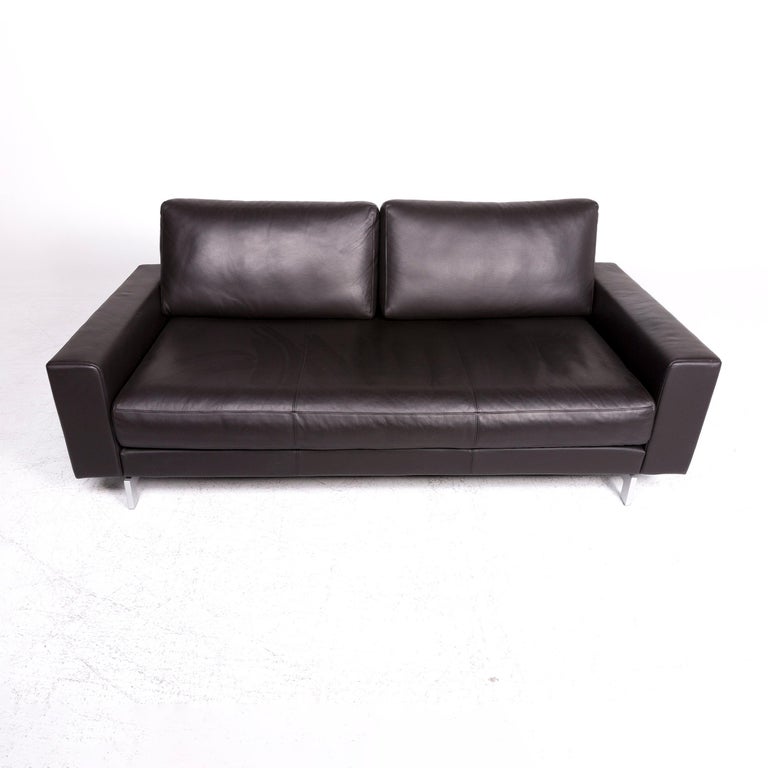 Rolf Benz Vida Designer Leather Sofa Brown Two-Seat Couch ...