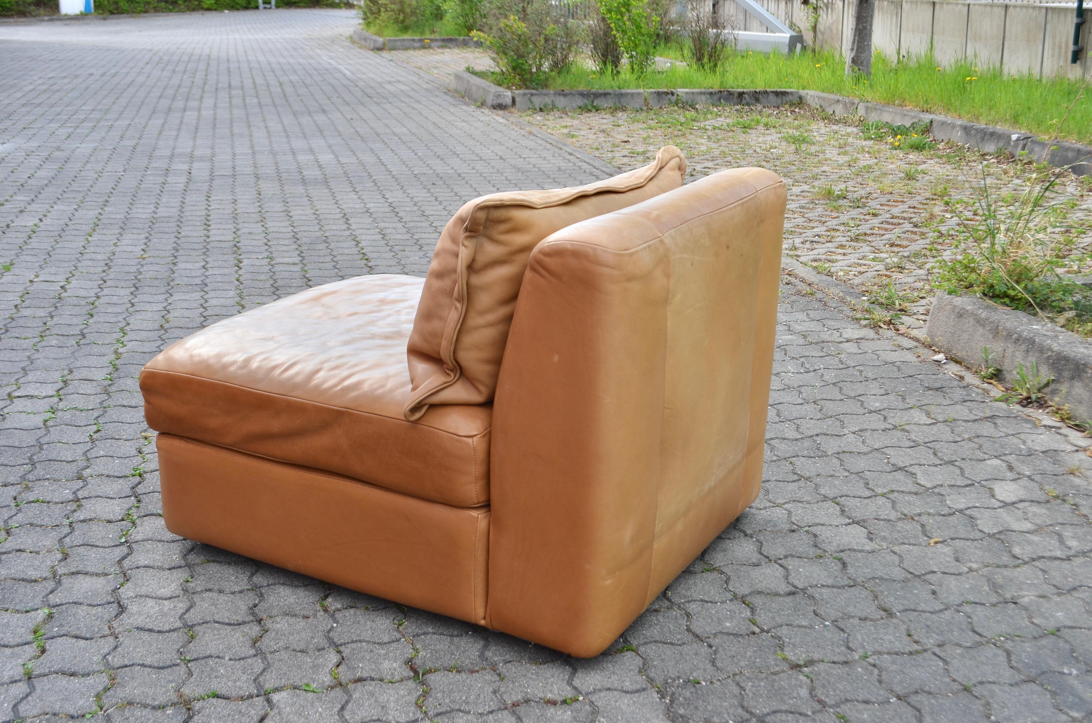 Rolf Benz Vintage Cognac-Wohnzimmer-Suite Modulares 70er-Jahre-Sofa im Angebot 12