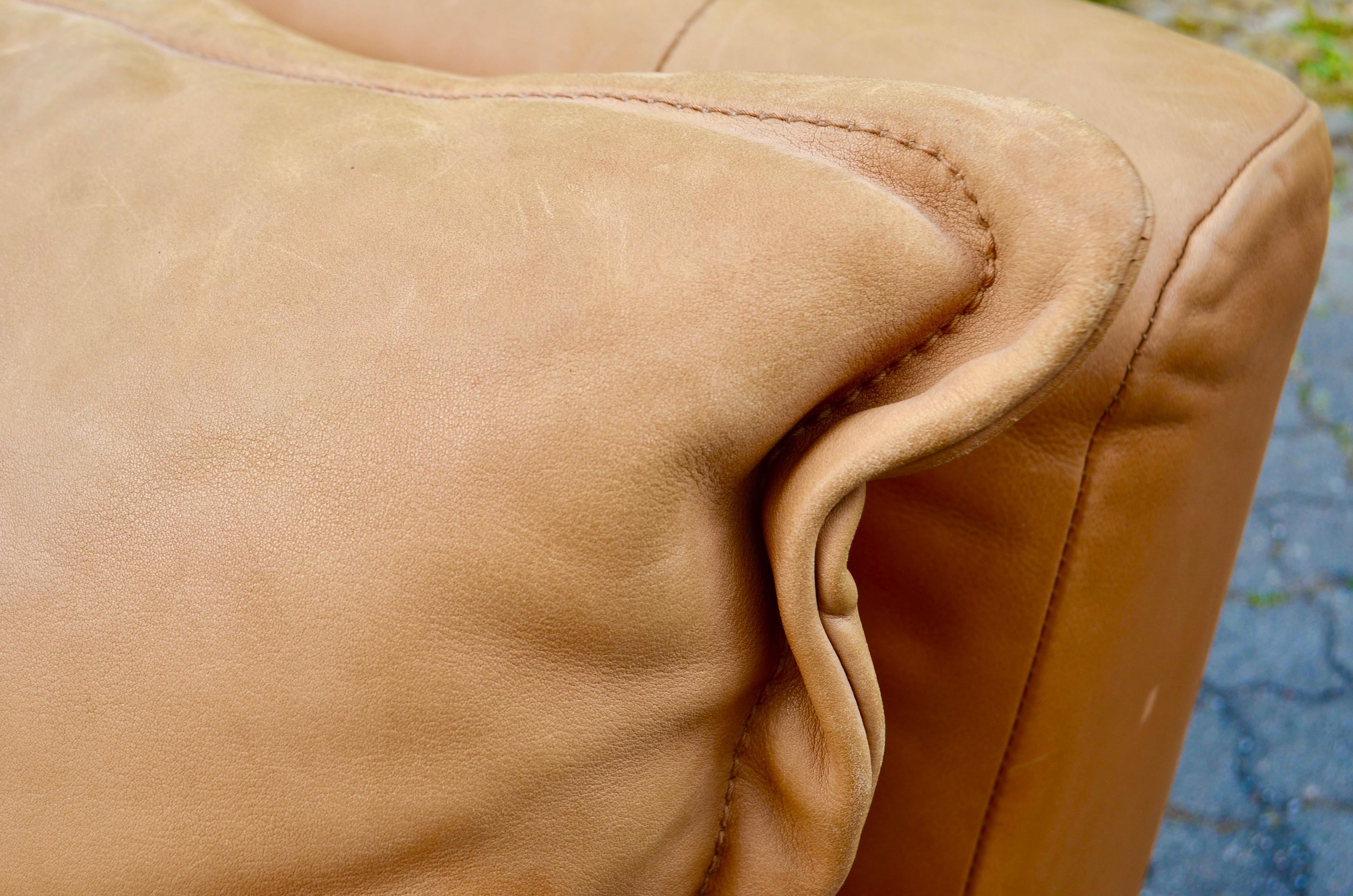 Rolf Benz Vintage Cognac-Wohnzimmer-Suite Modulares 70er-Jahre-Sofa im Zustand „Gut“ im Angebot in Munich, Bavaria