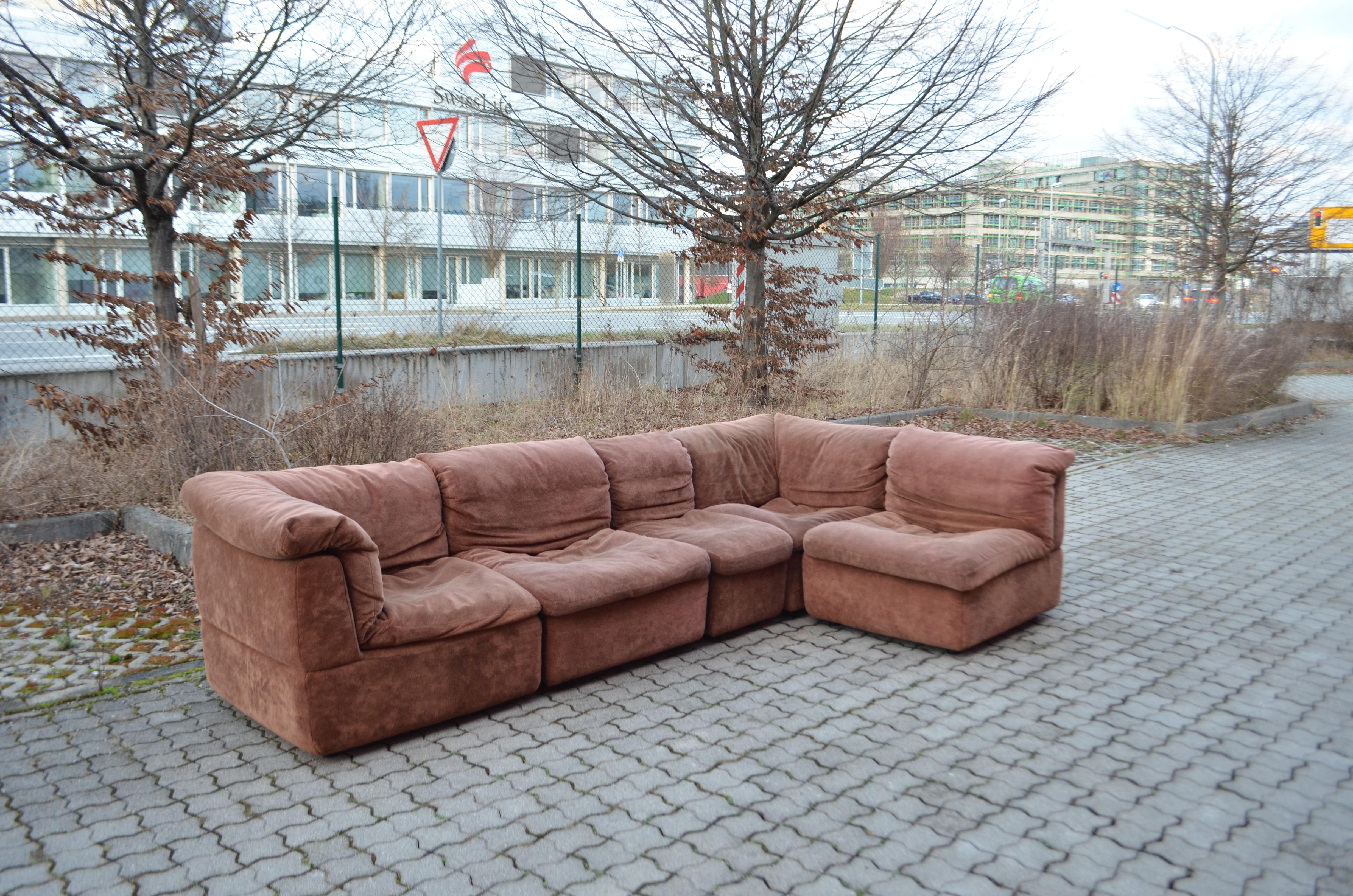 Modulares Vintage-Sofa in Braun von Rolf Benz, 1970 (Moderne) im Angebot