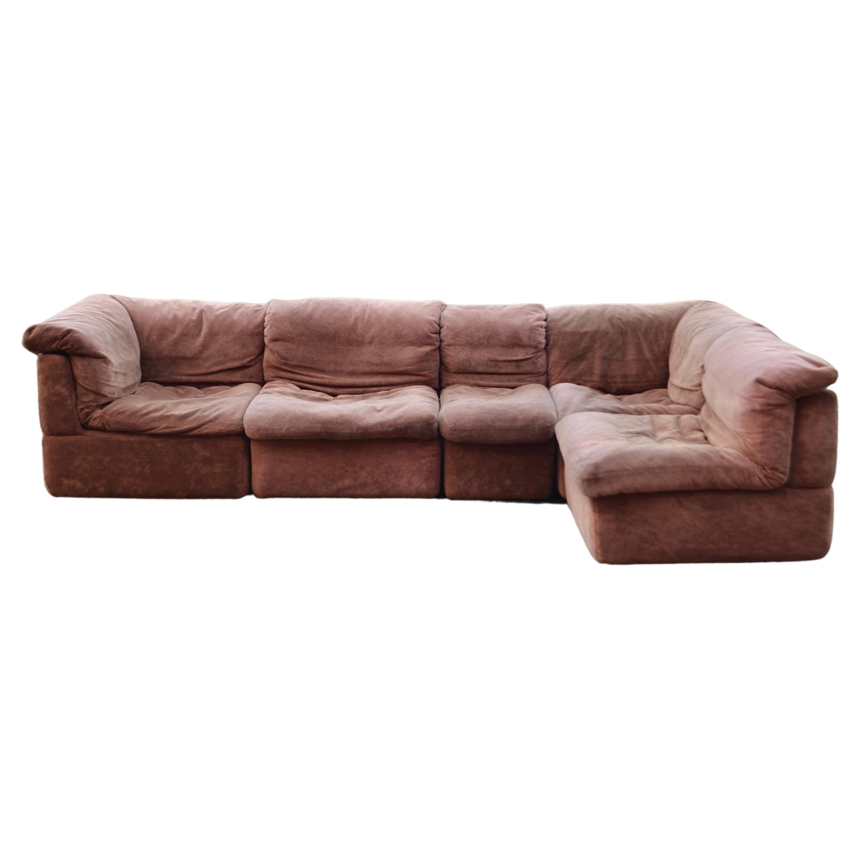 Consequent Herhaal Afbreken Rolf Benz Vintage Modular Brown Sectional Sofa 1970 For Sale at 1stDibs | modular  sectional sofa, brown sectional couch, vintage modular sofa