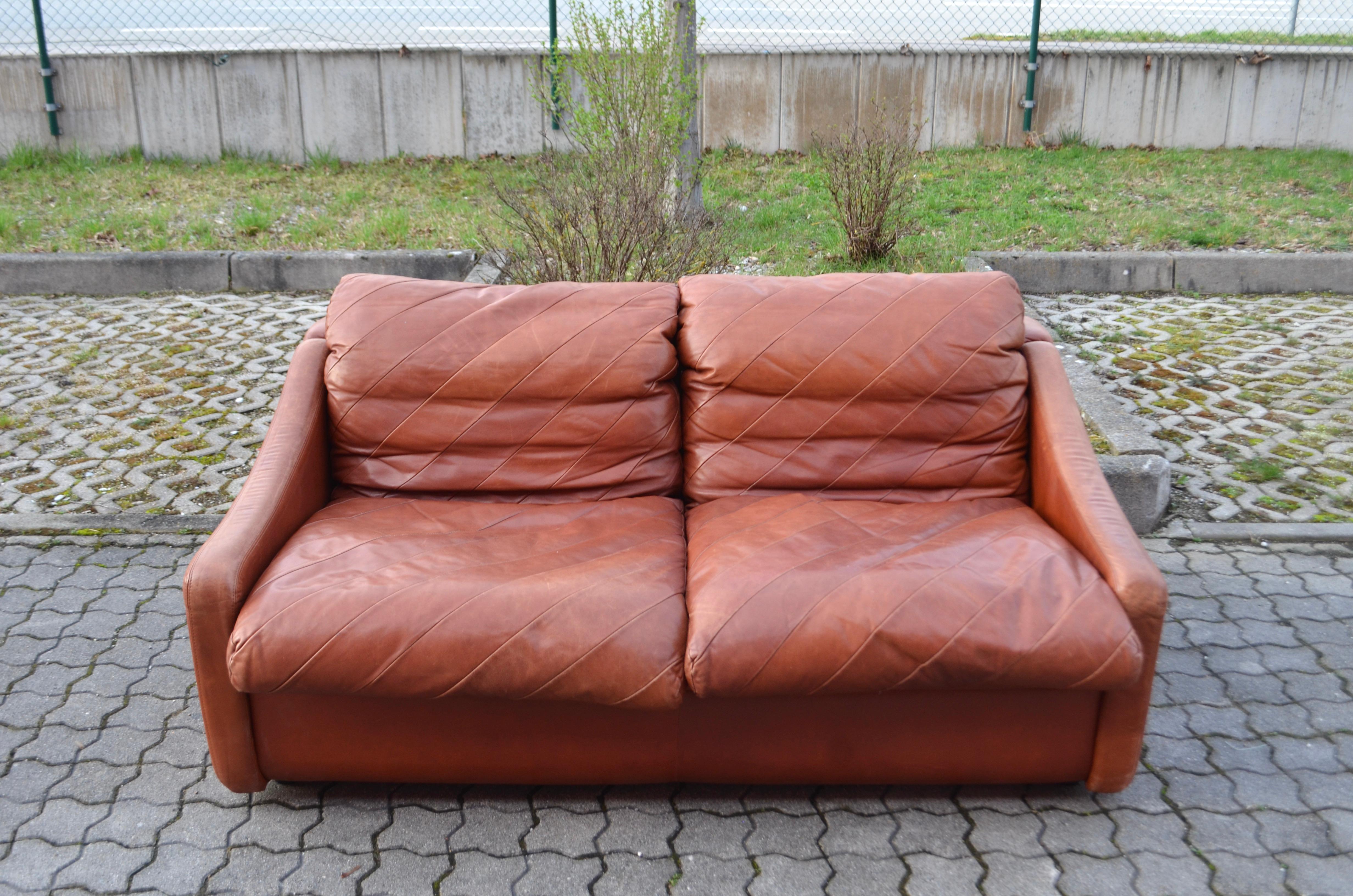 Rolf Benz Vintage Oxred Leather Living room Sofa Ensemble, Germany, 1970 For Sale 10