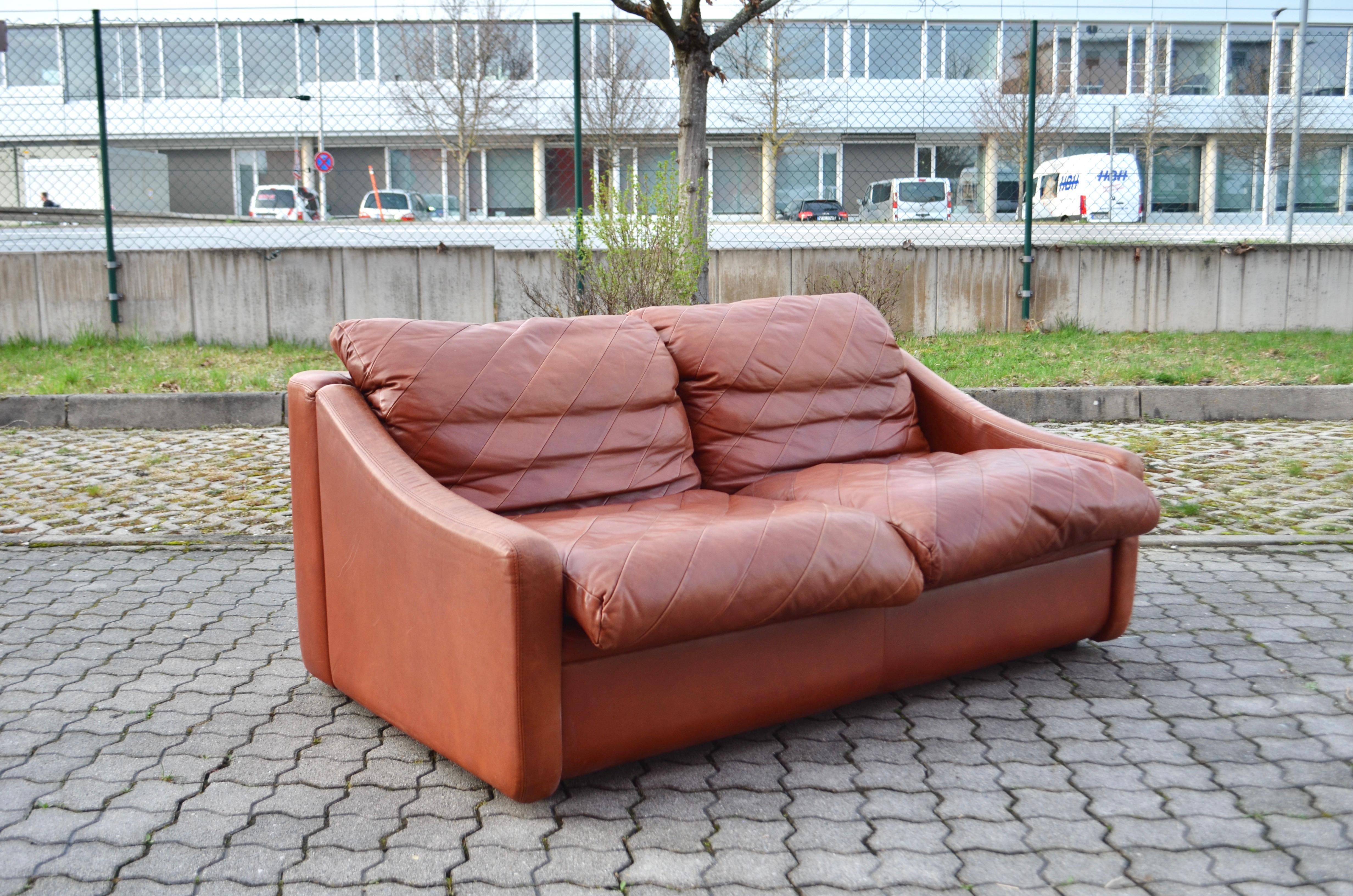 Rolf Benz Vintage Oxred Leather Living room Sofa Ensemble, Germany, 1970 For Sale 11