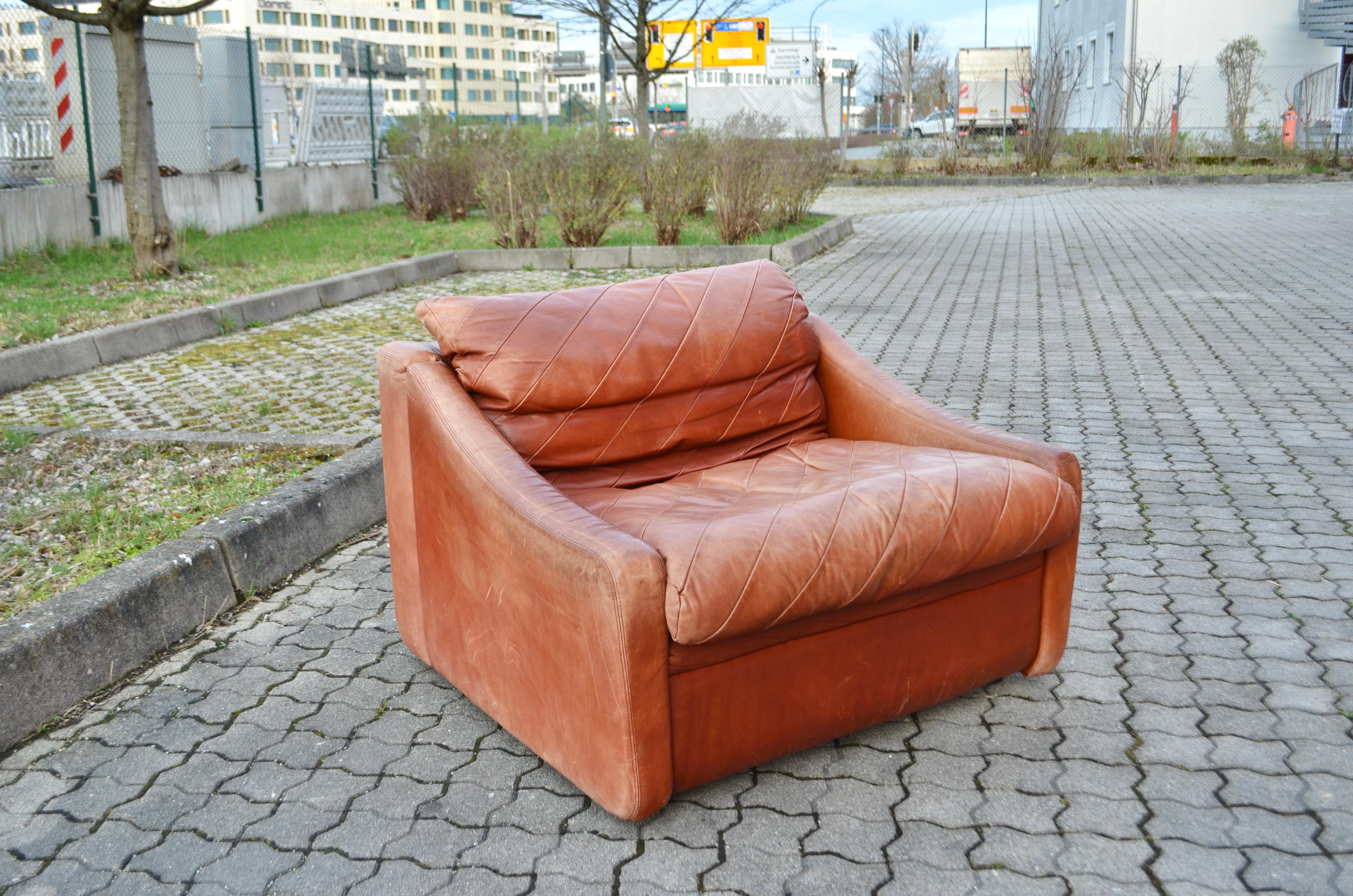 Rolf Benz Vintage Oxred Leather Living room Sofa Ensemble, Germany, 1970 For Sale 14