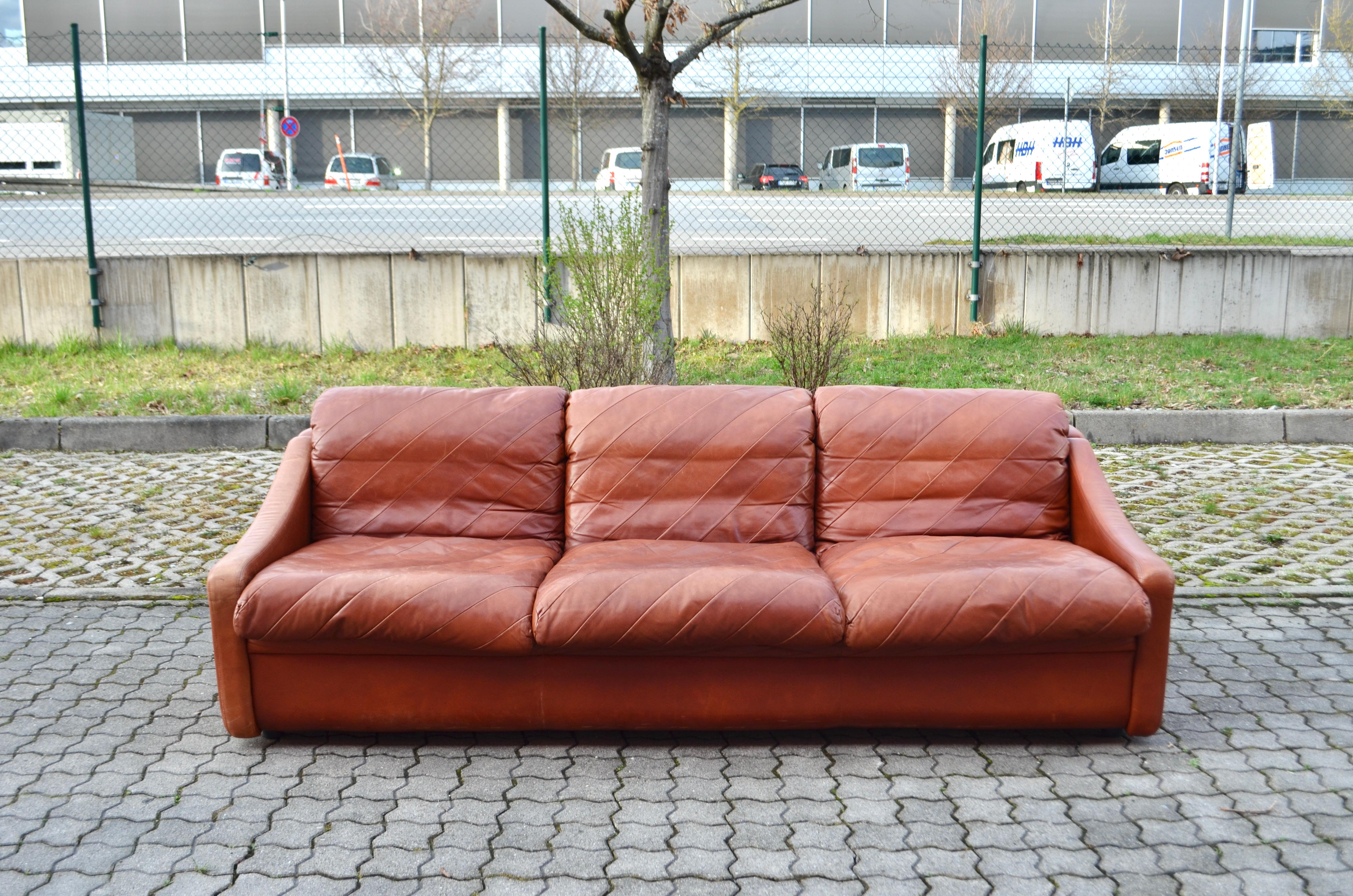 Late 20th Century Rolf Benz Vintage Oxred Leather Living room Sofa Ensemble, Germany, 1970 For Sale