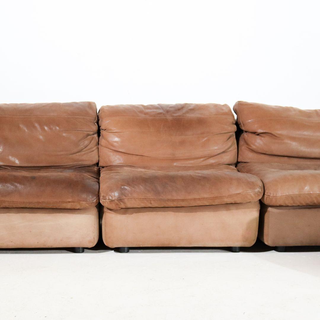Rolf Benz XL Leather Sectional Sofa In Good Condition In BAARLO, LI